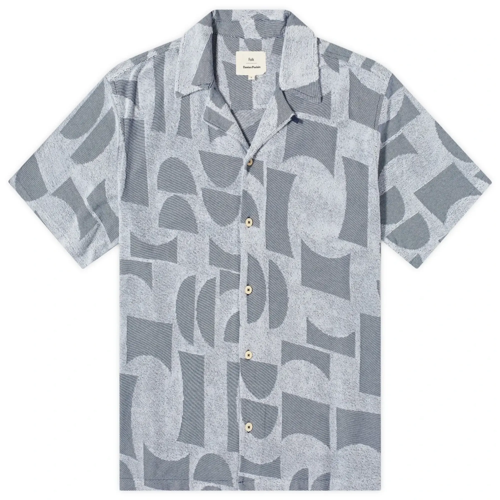 Folk Men's Damien Poulain Vacation Shirt Blue Moon Dp