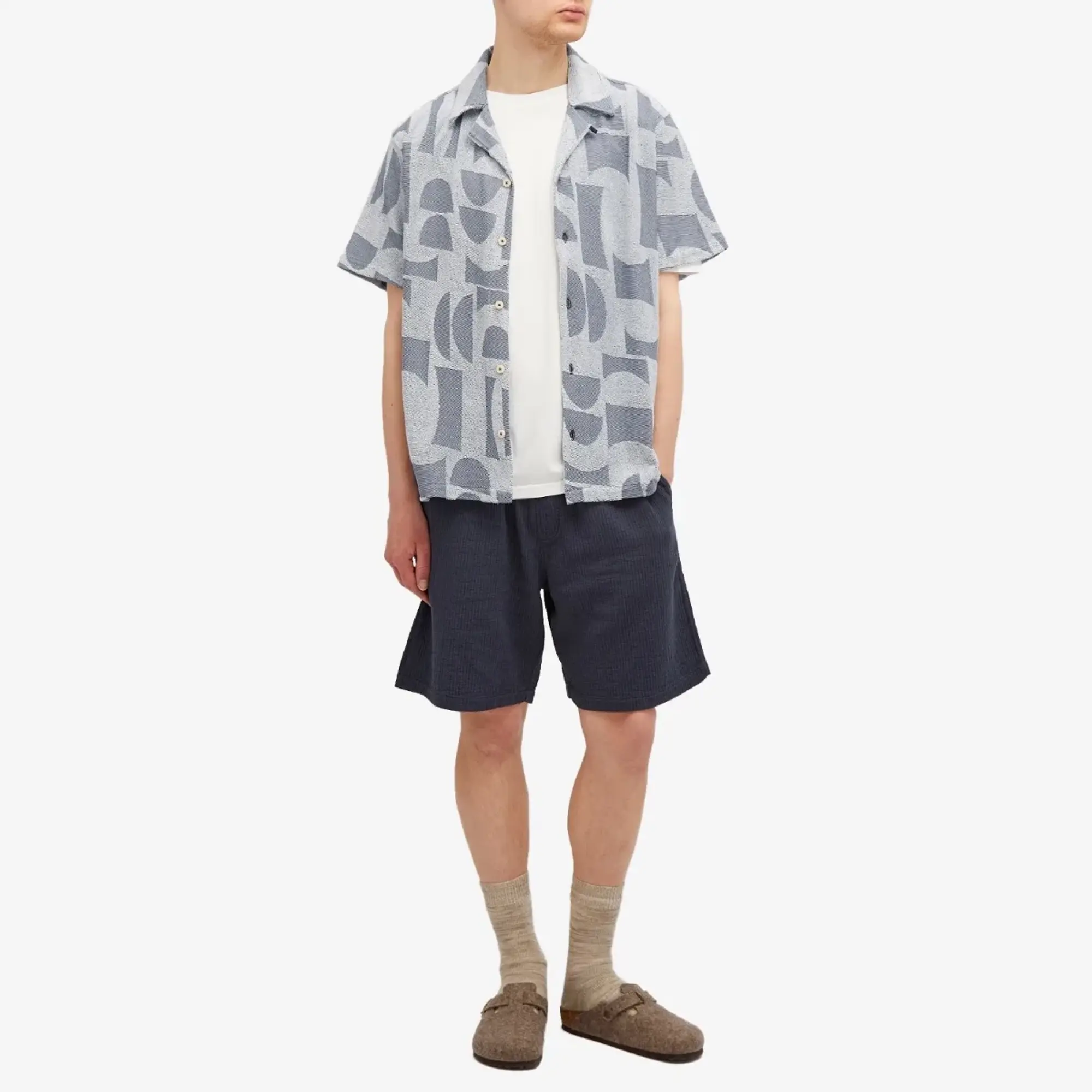 Folk Men's Damien Poulain Vacation Shirt Blue Moon Dp