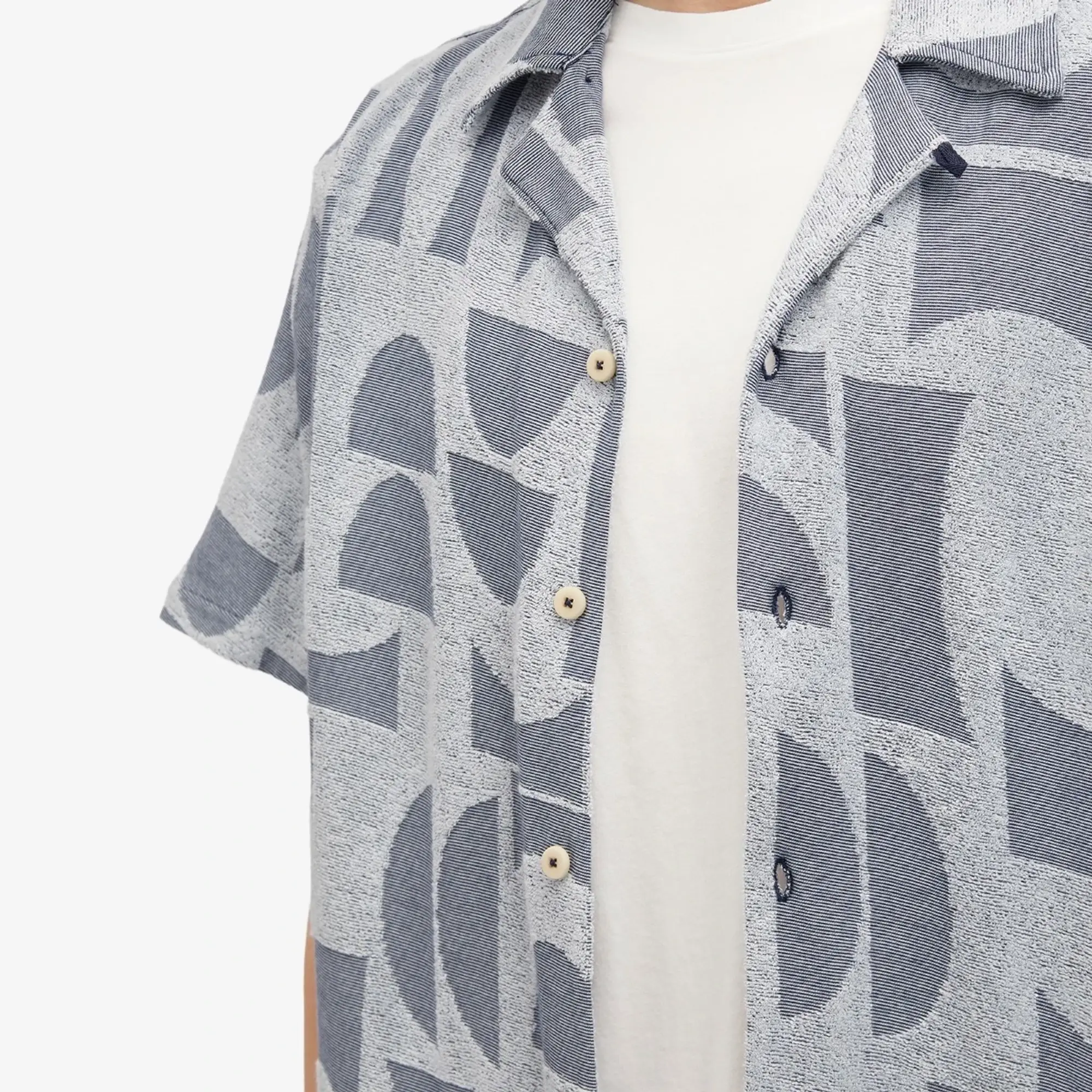 Folk Men's Damien Poulain Vacation Shirt Blue Moon Dp