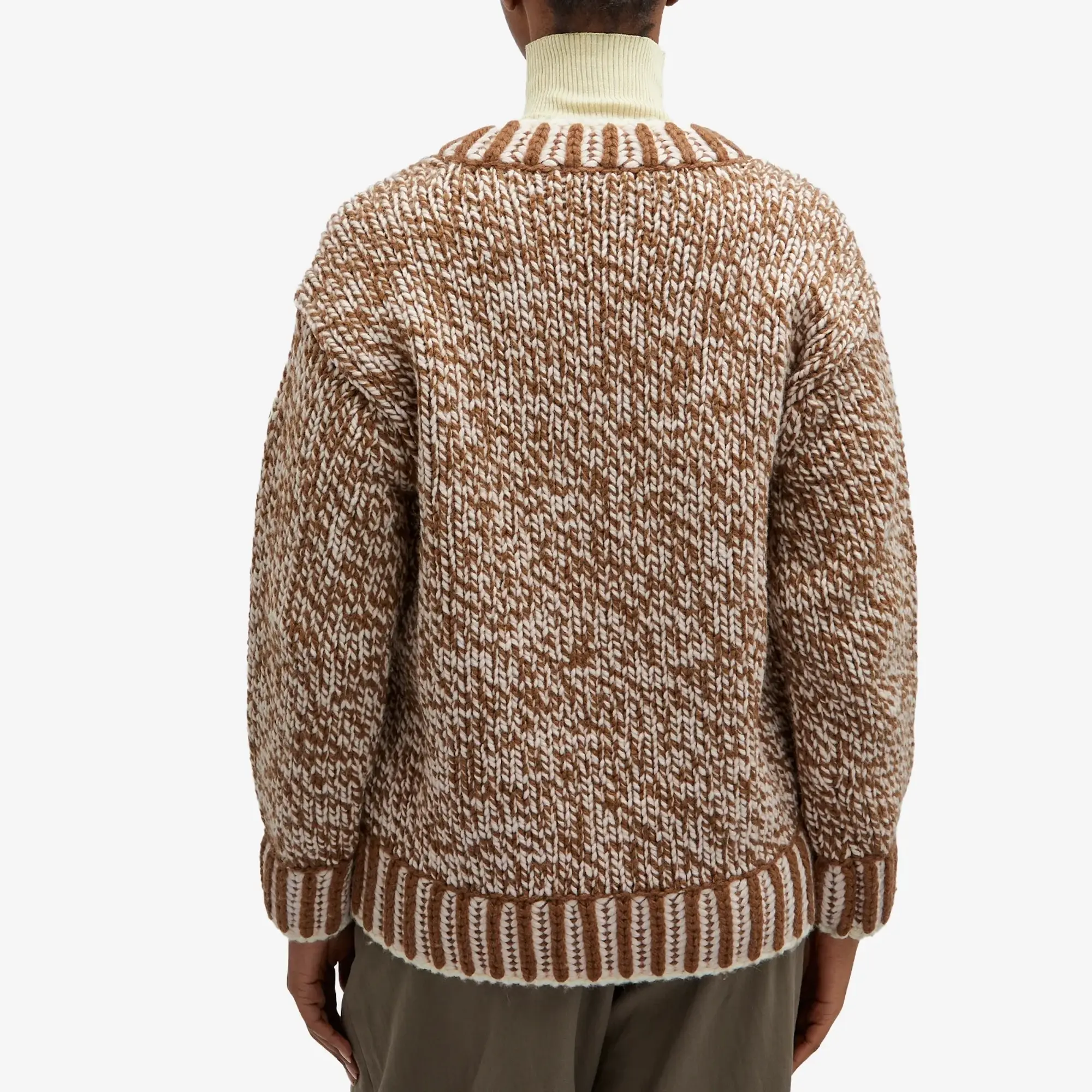 Moncler Women's V-Neck Jersey Brown