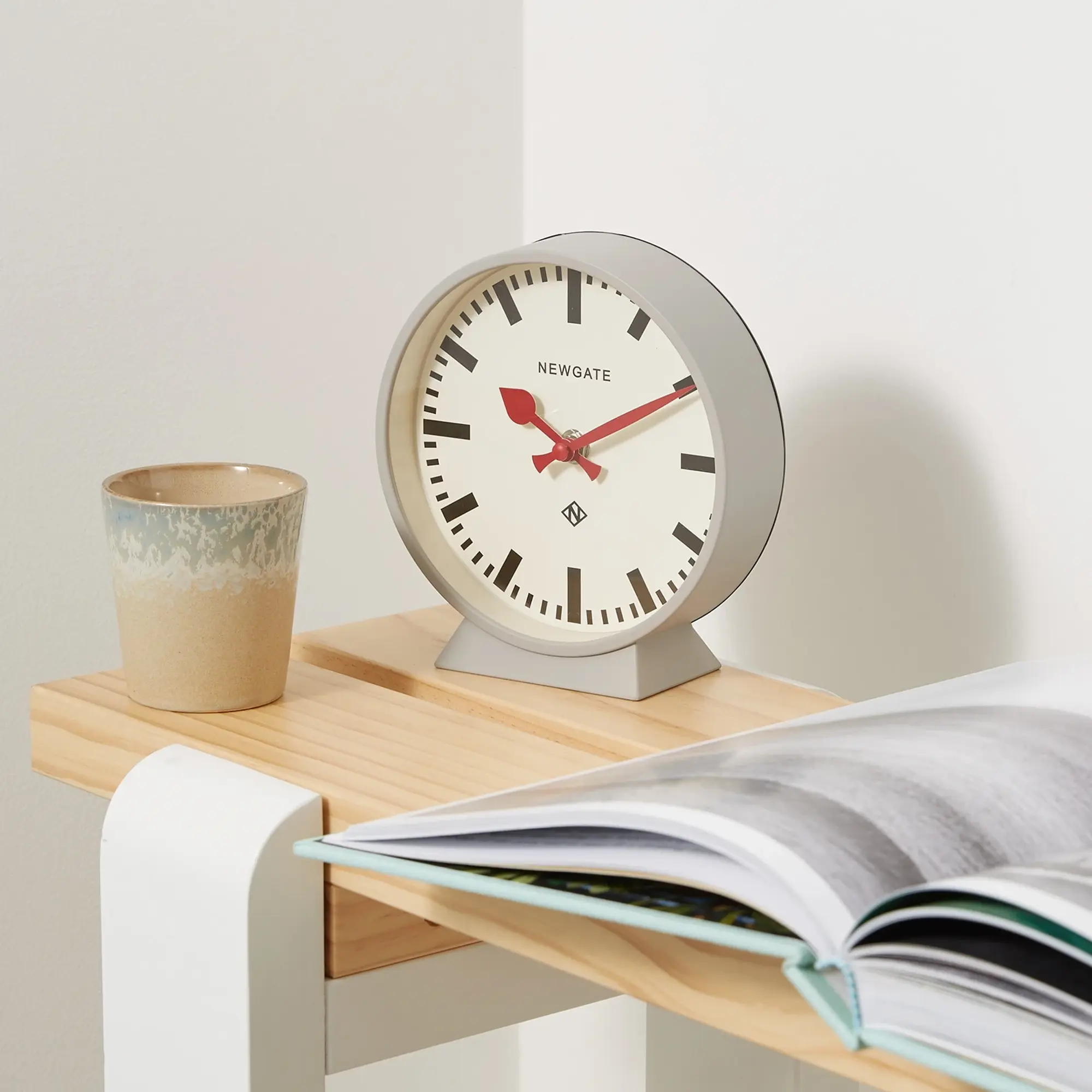 Newgate Clocks M Mantel Railway Clock Grey