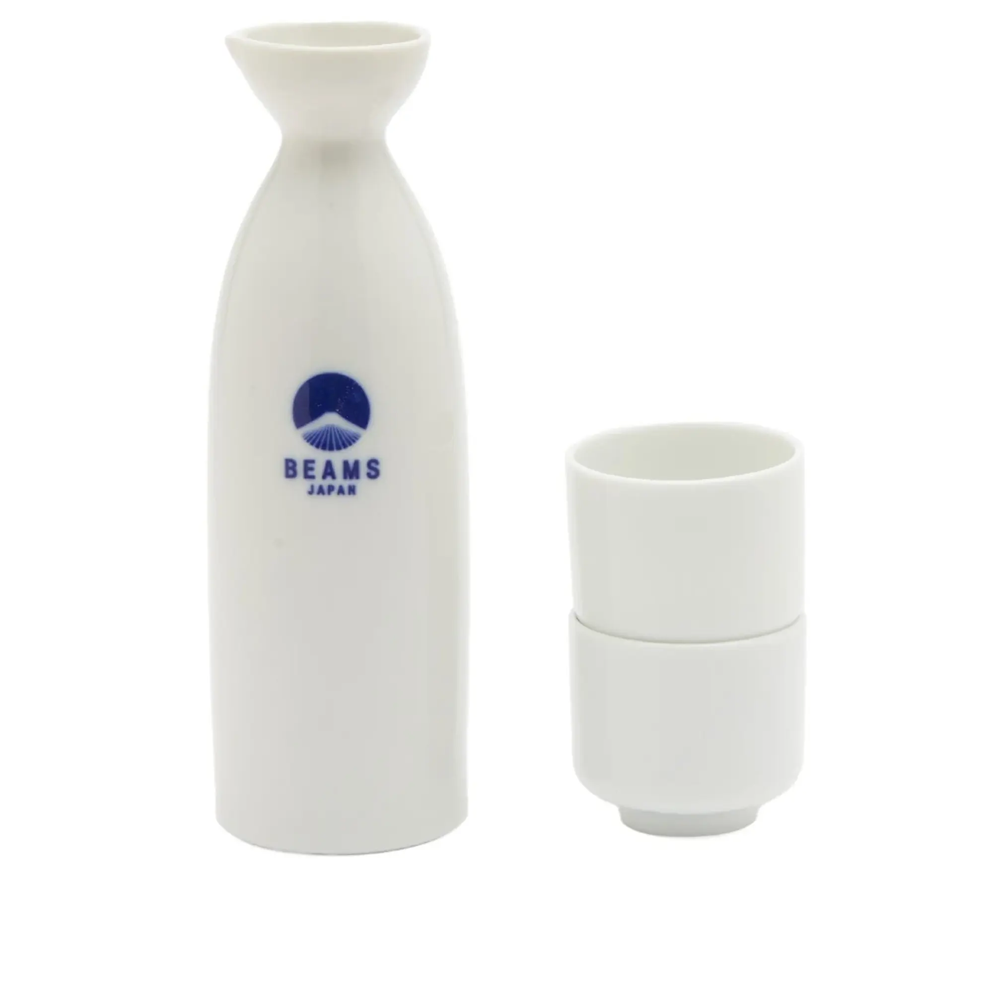 BEAMS JAPAN Sake Bottle & Cup Set White