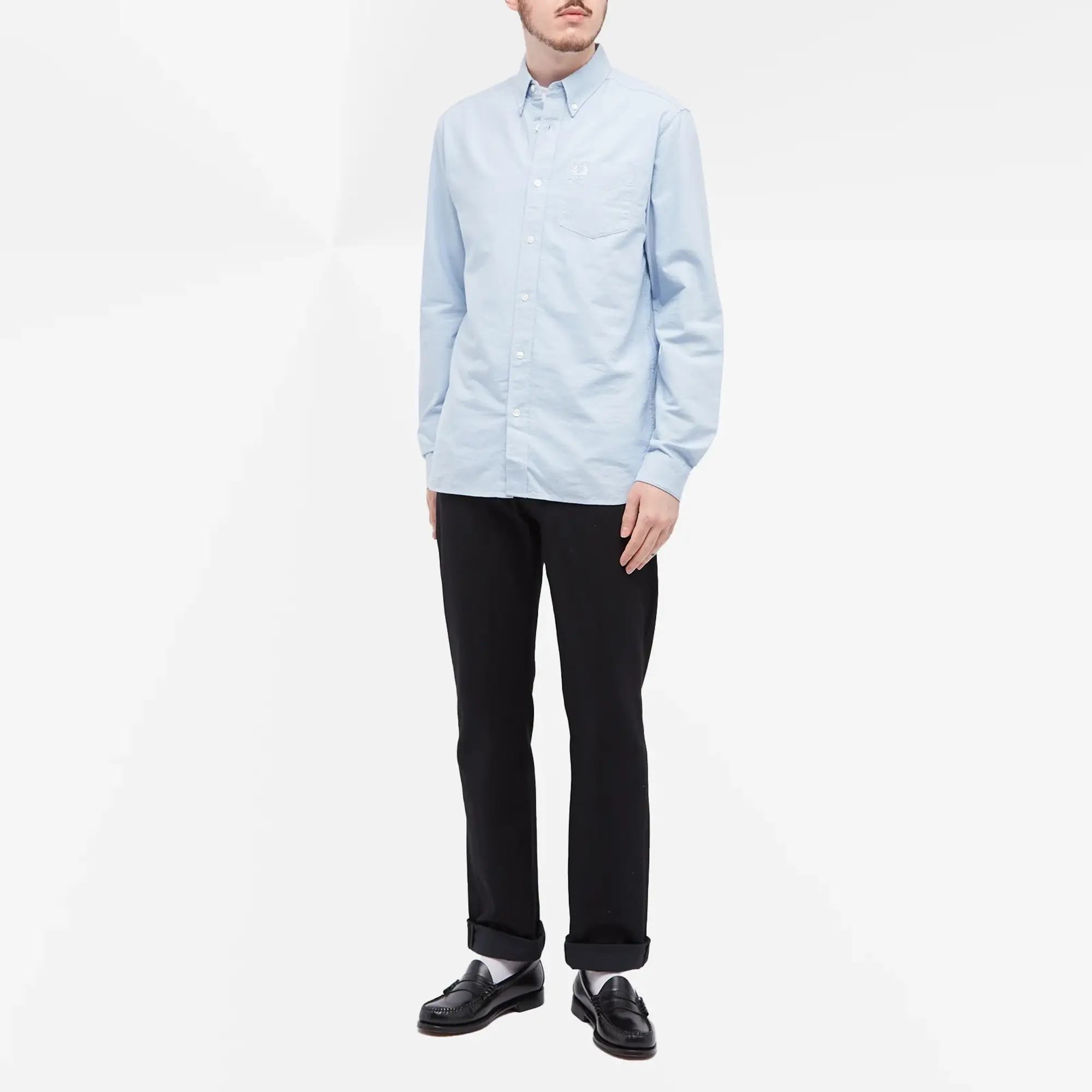 Fred Perry Men's Oxford Shirt Light Smoke
