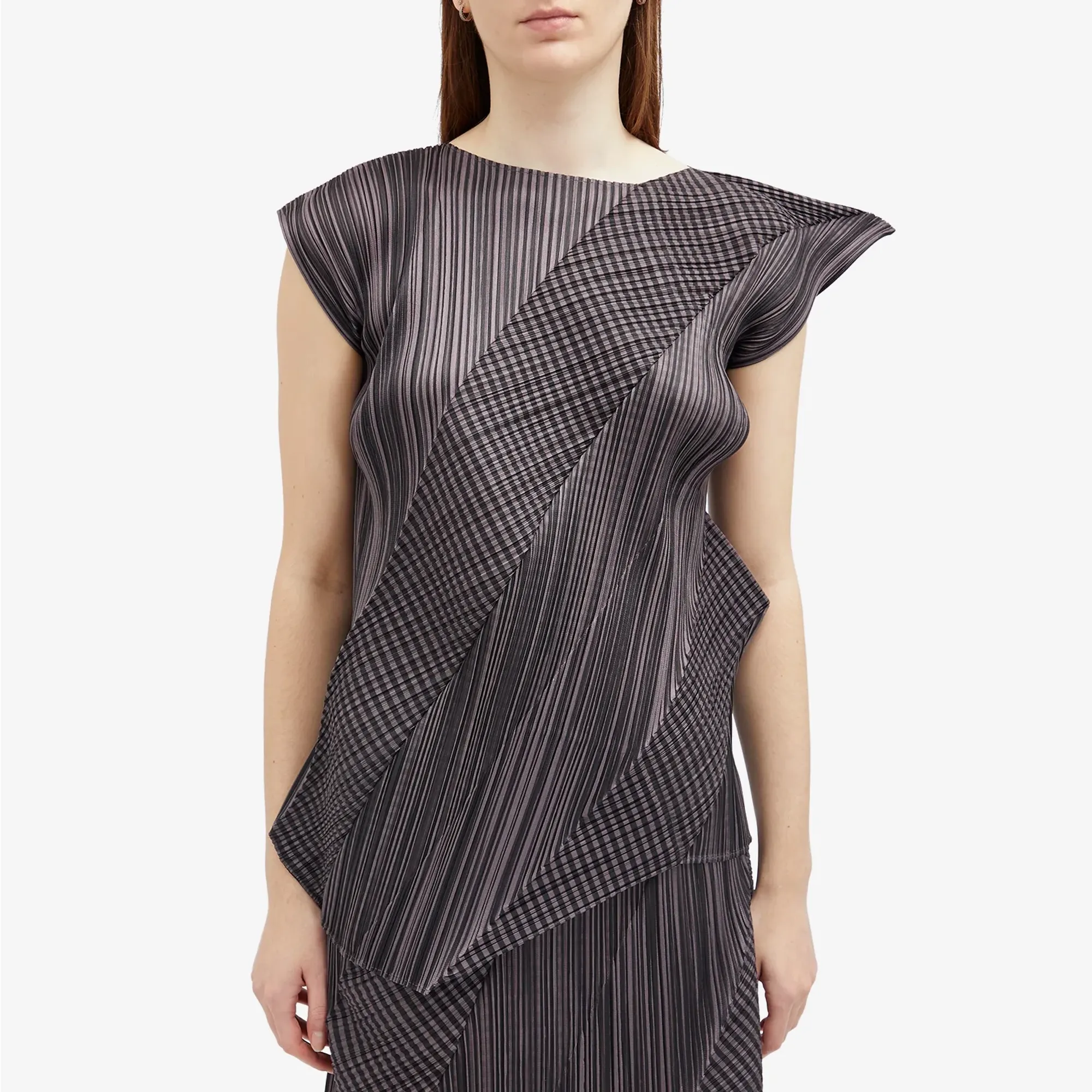 Pleats Please Issey Miyake Women's Top Grey | PP48JG442-12 | FOOTY.COM