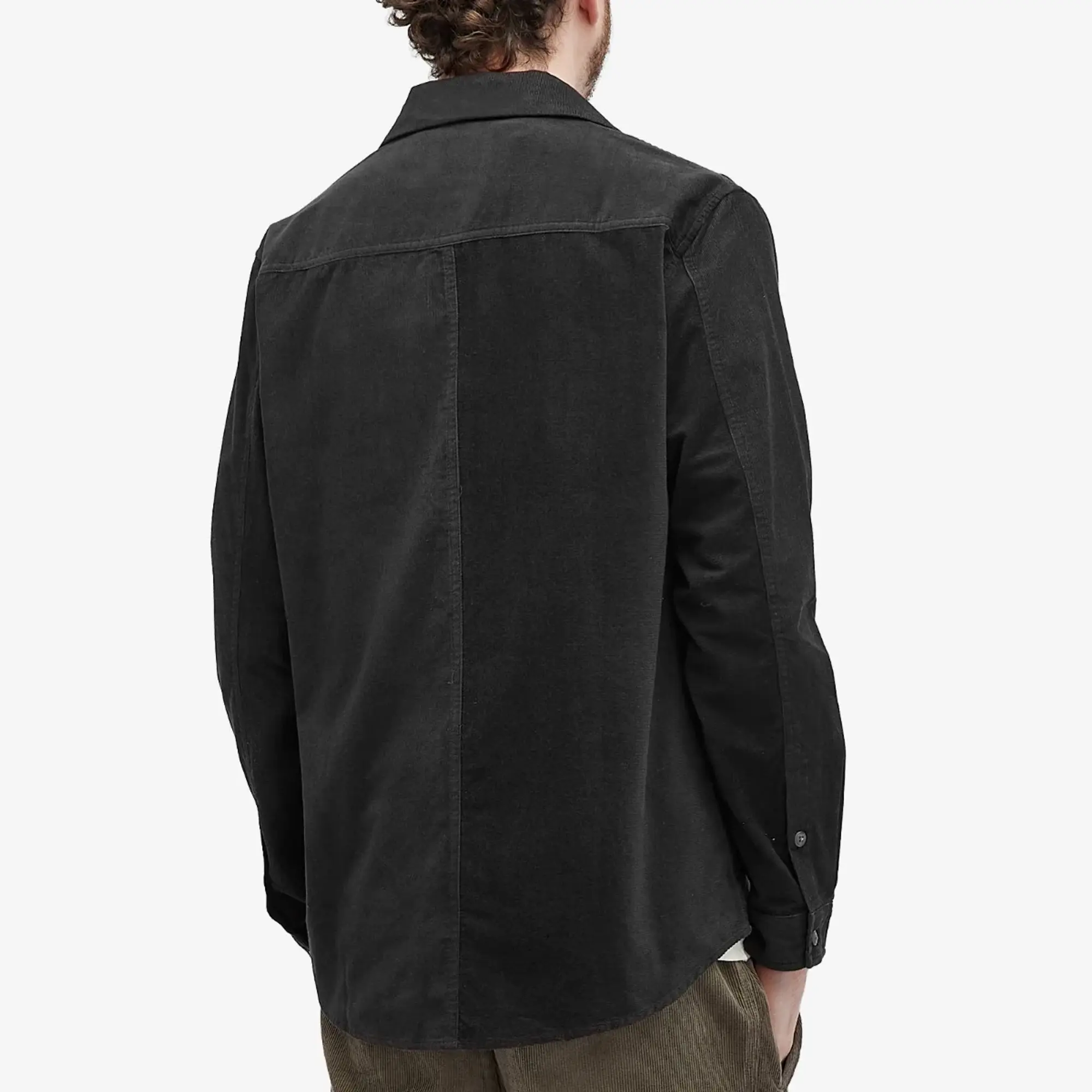 Folk Men's Direction Babycord Shirt Soft Black