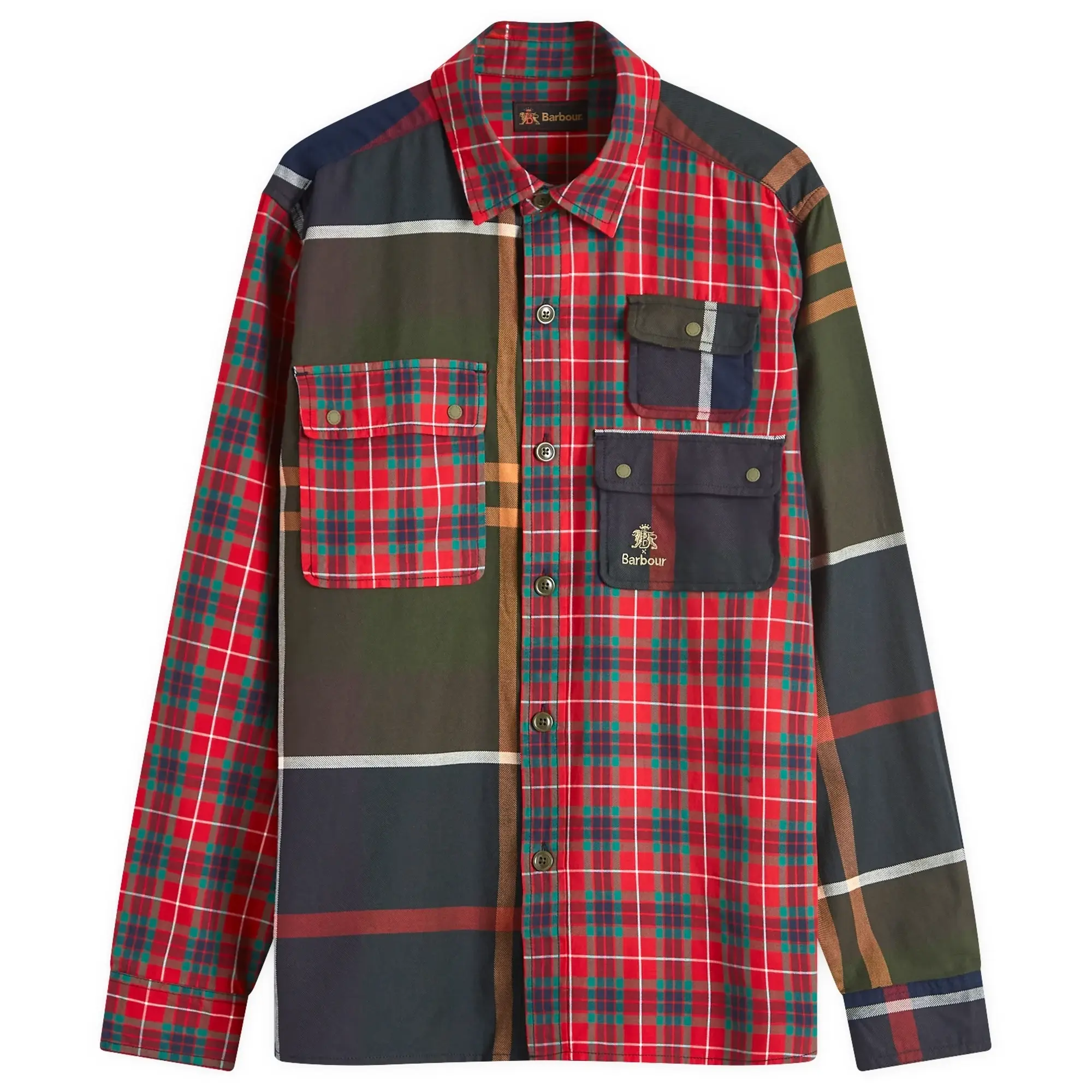 Barbour Men's x Baracuta Relaxed Patchwork Shirt Tartan Mix