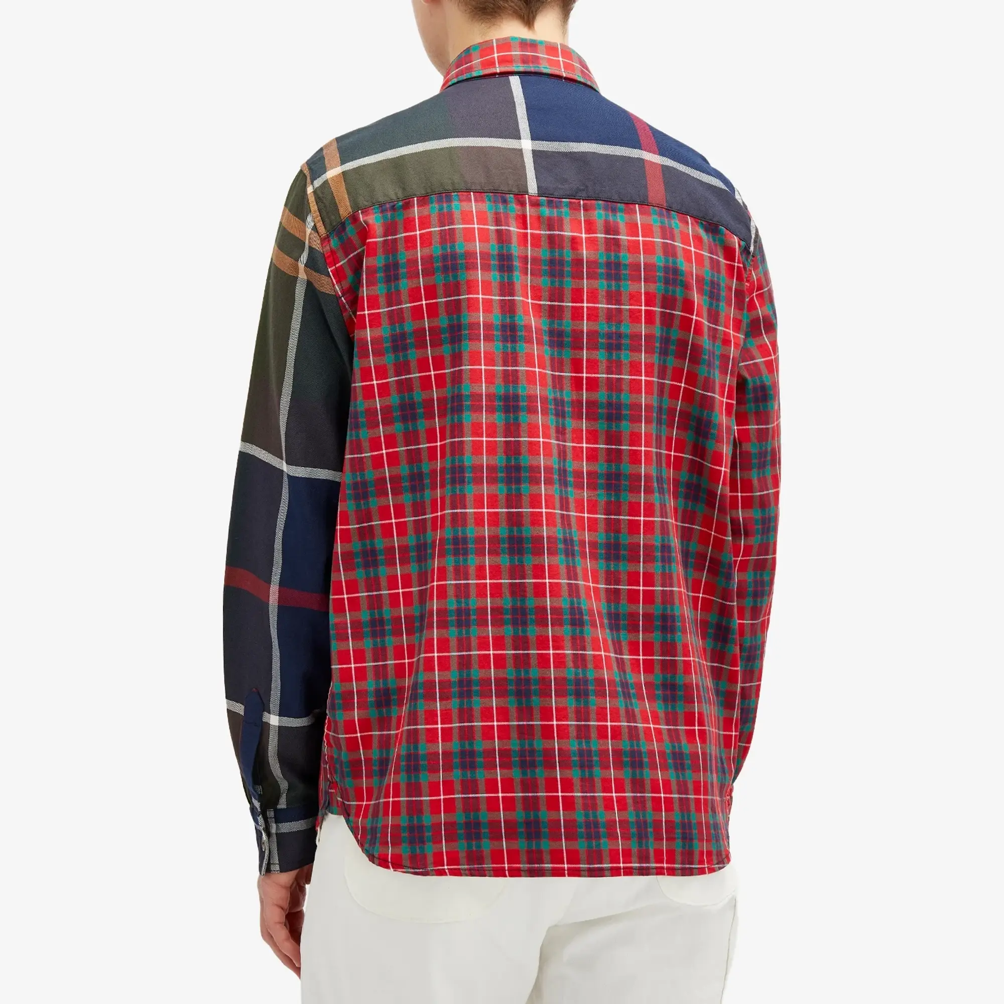 Barbour Men's x Baracuta Relaxed Patchwork Shirt Tartan Mix