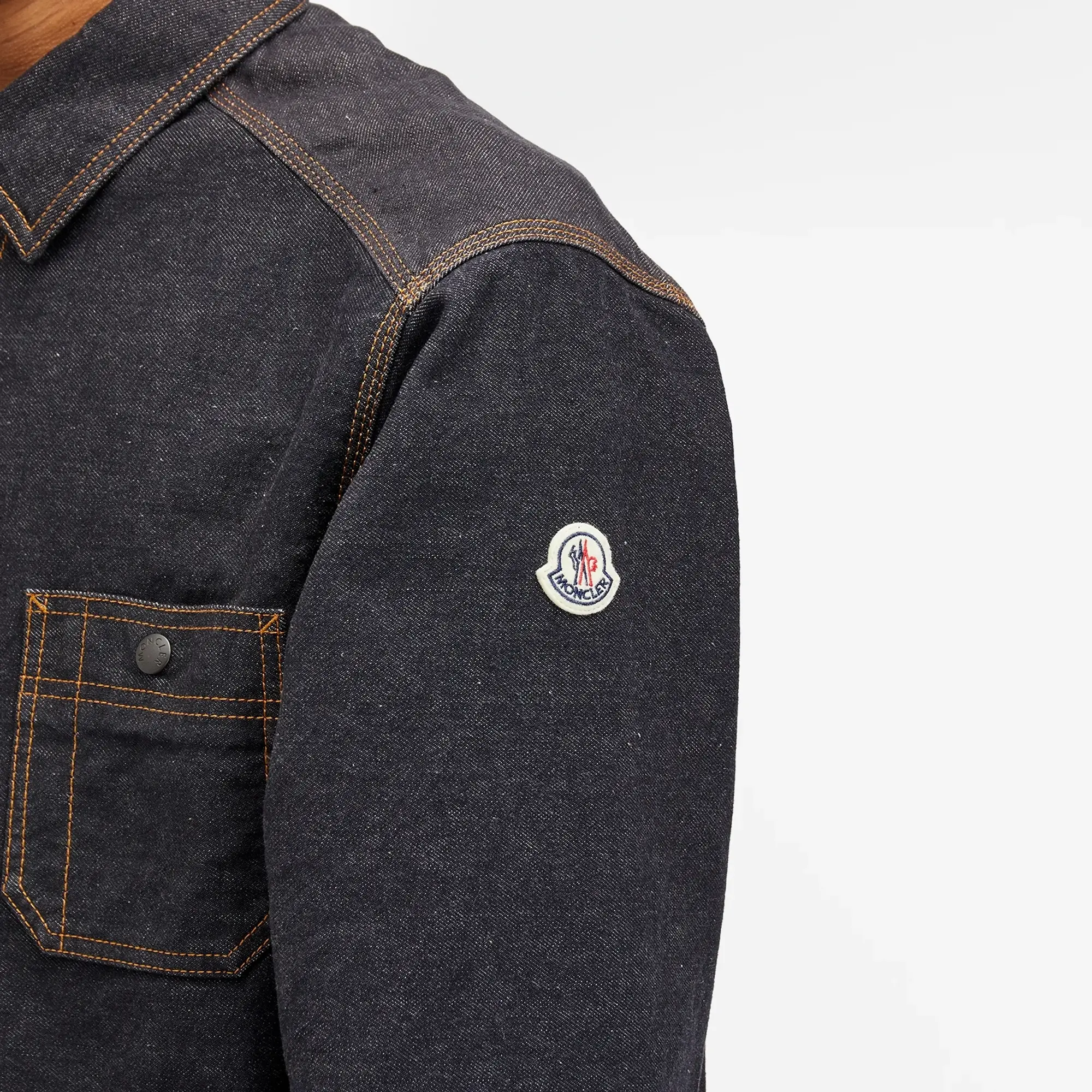 Moncler Men's Shirt Blue Denim