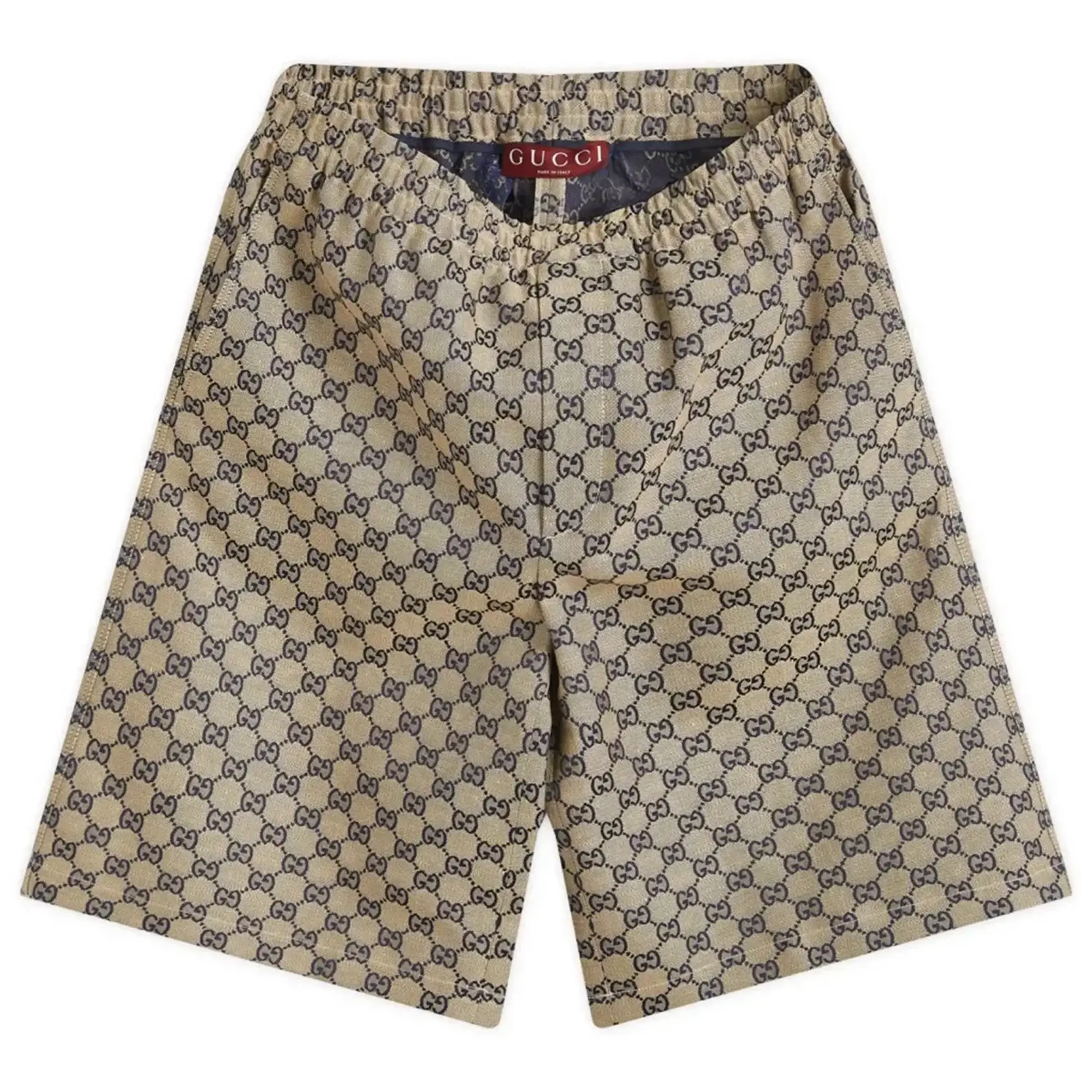 Gucci Men's GG Supreme Jacquard Shorts Beige