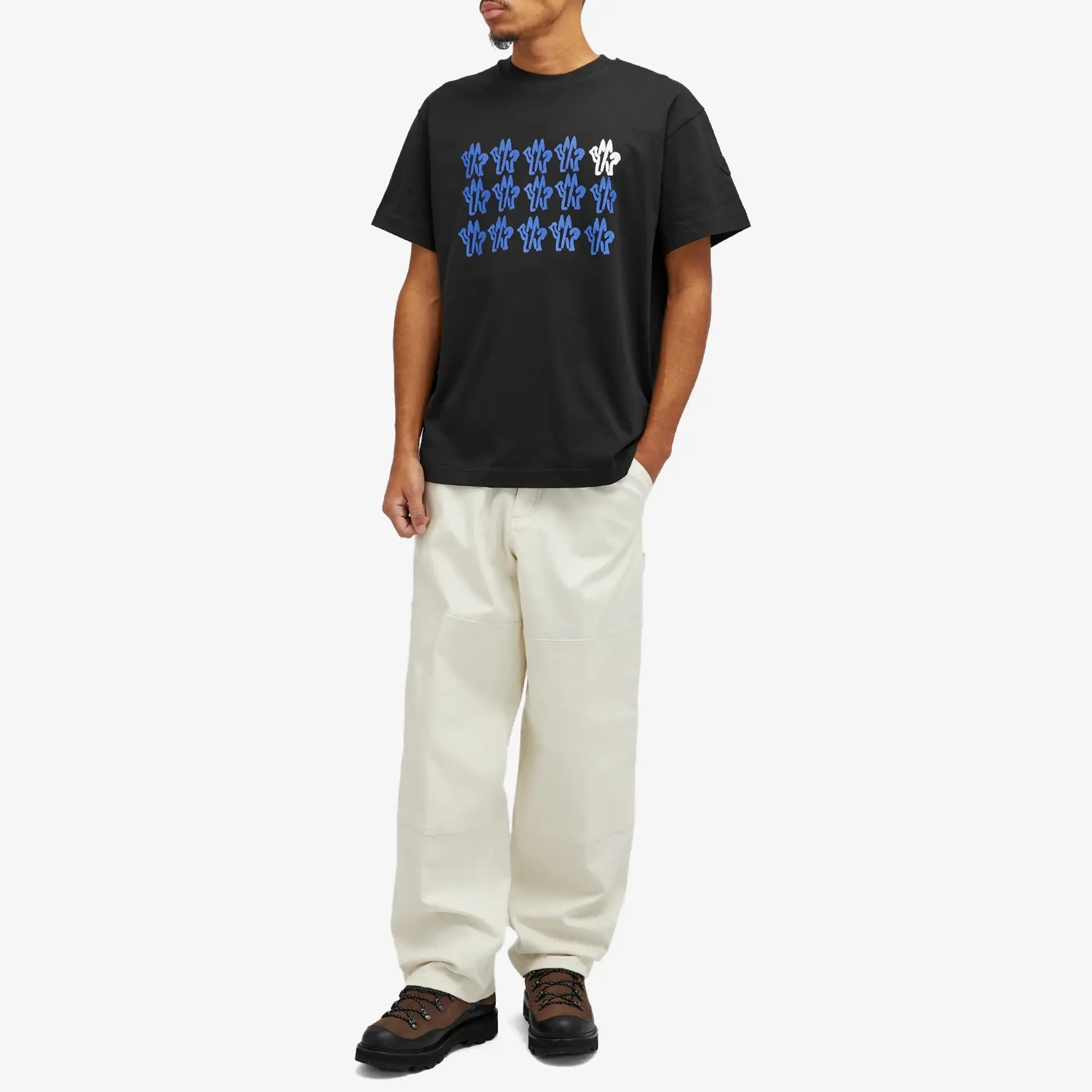 Moncler Men's Canvas Carpenter Trousers White