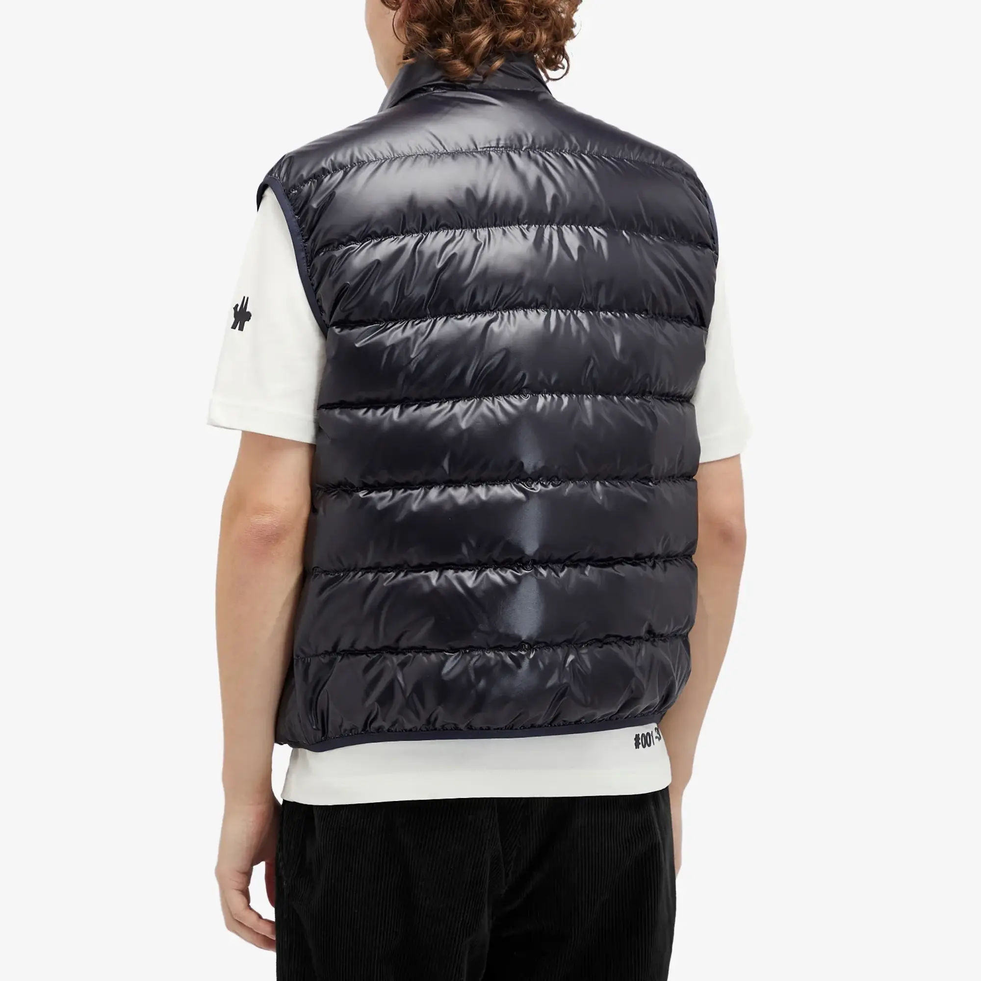 Moncler Men's Aube High Shine Vest Navy