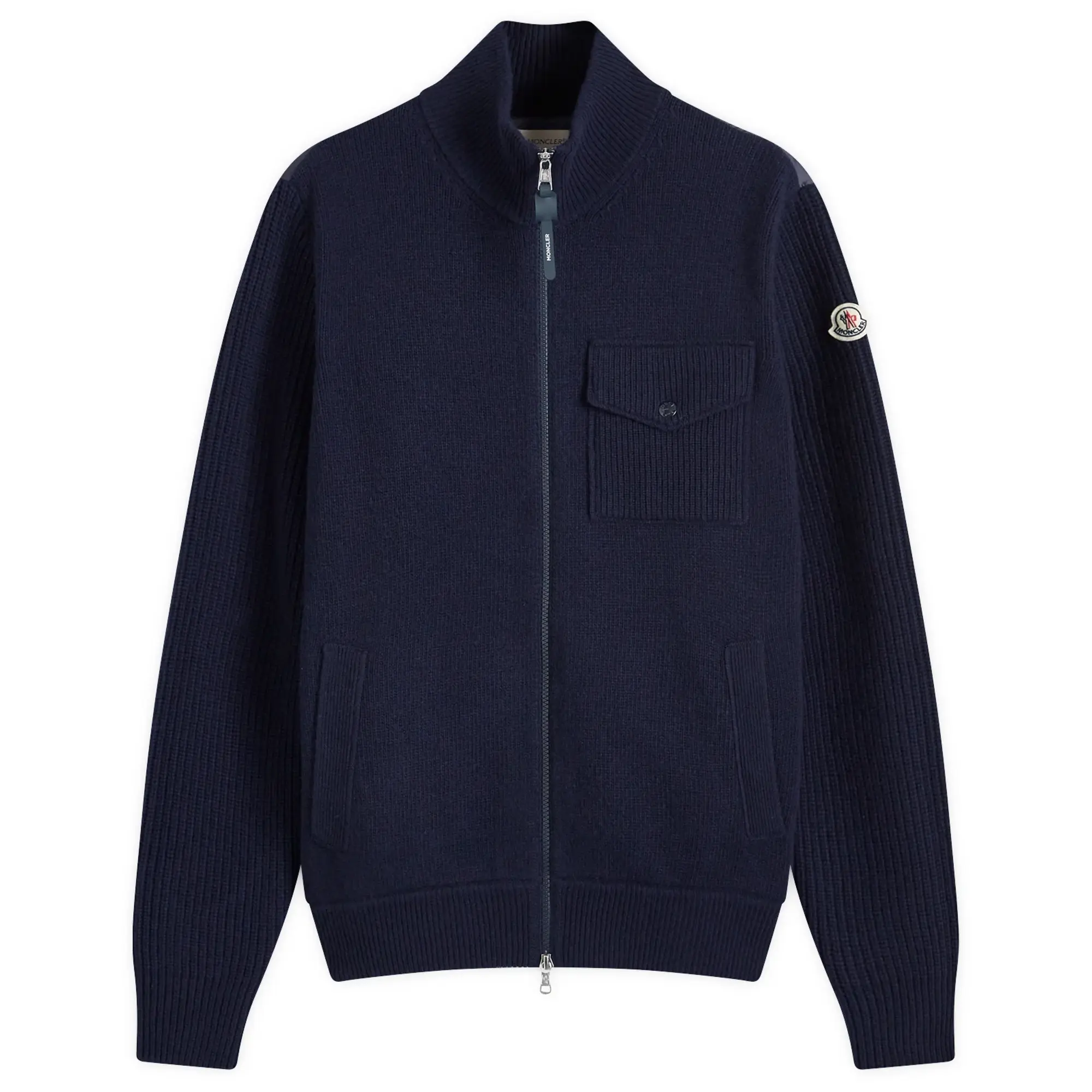 Moncler Men's Wool Zip Through Caridgan Navy