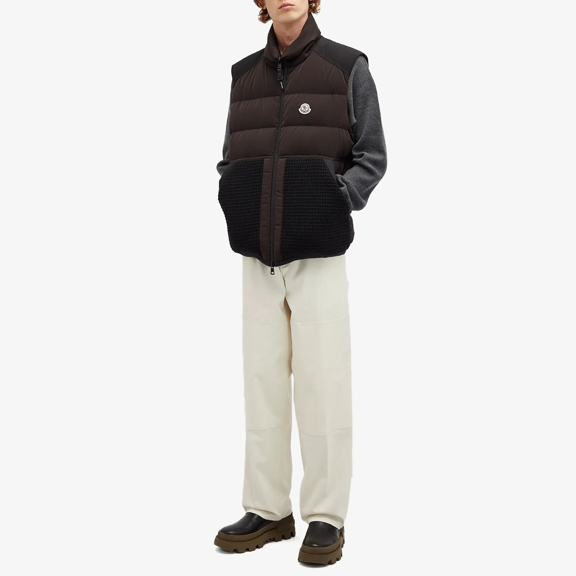 Moncler Men's Larci Rip Stop Vest Black
