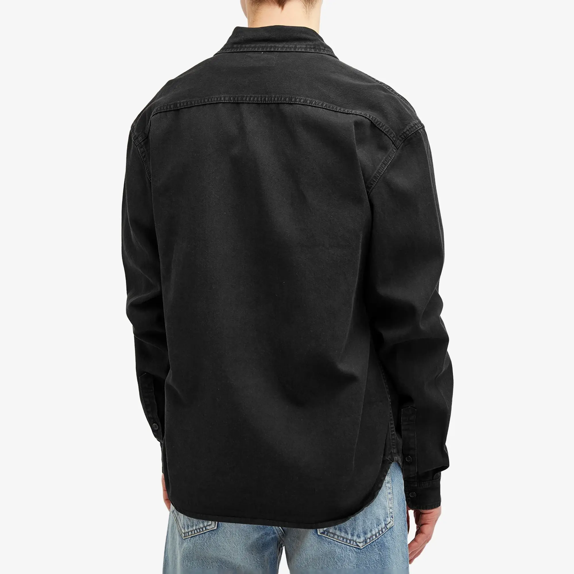Saint Laurent Men's Relaxed Denim Overshirt Raven Black
