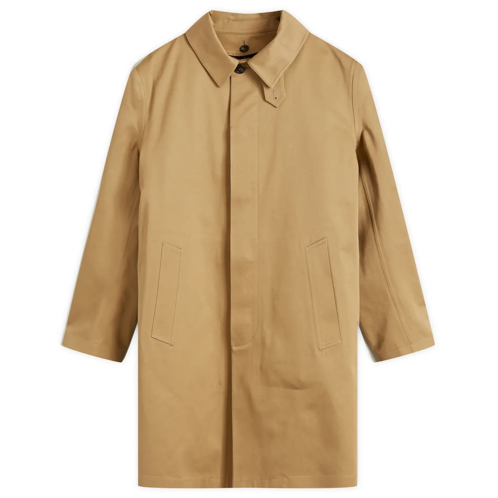 Saint Laurent Men's Mackintosh Leopard Lined Coat Beige