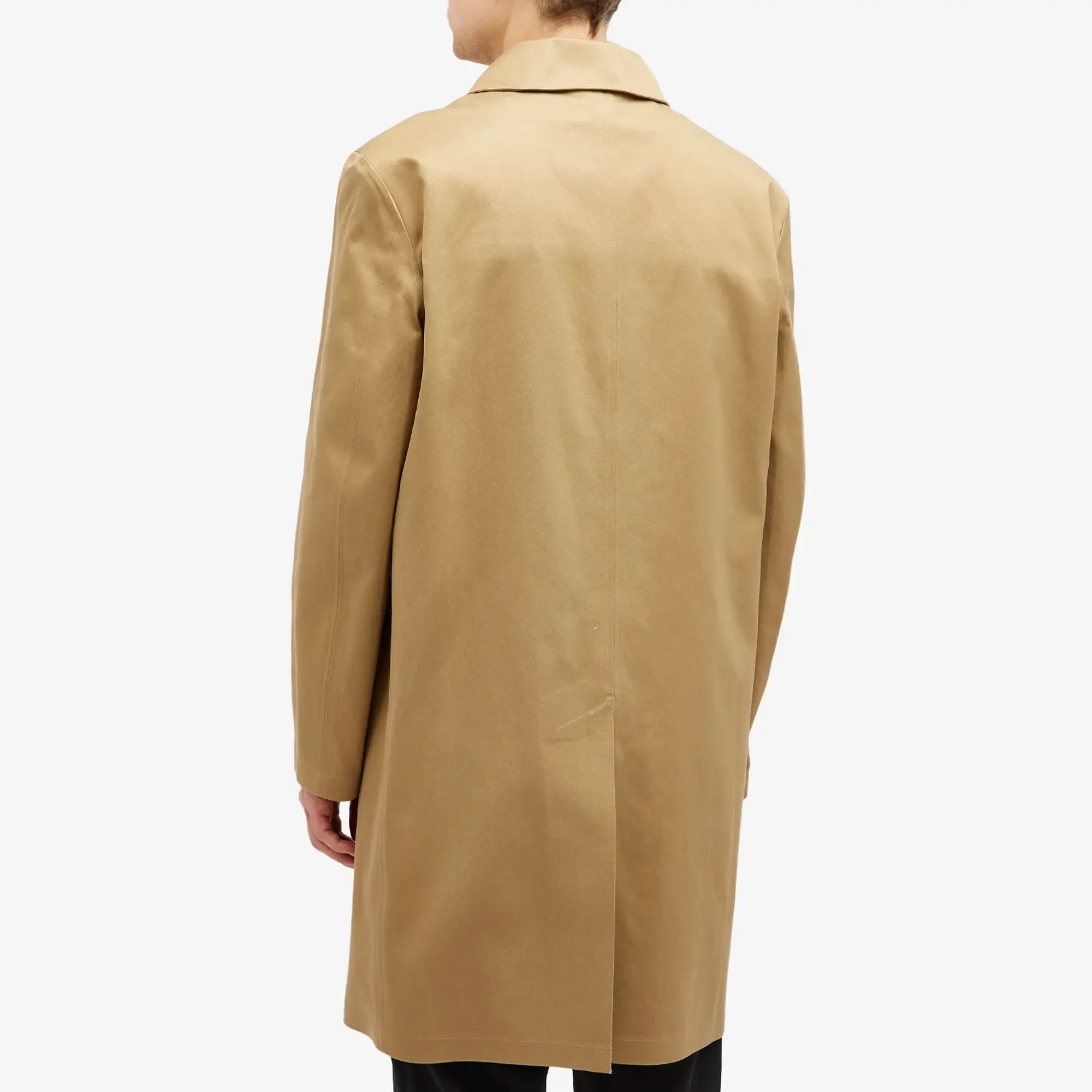 Saint Laurent Men's Mackintosh Leopard Lined Coat Beige