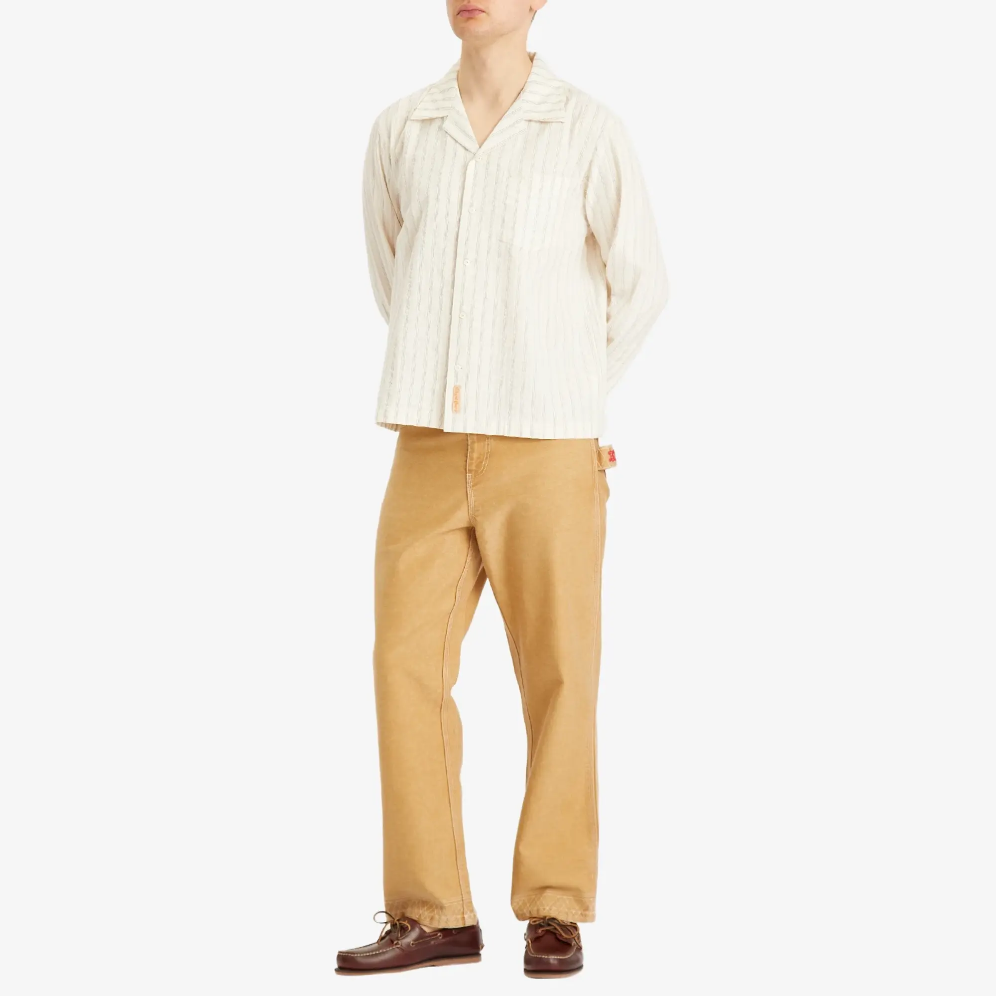 BODE Men's Lavender Sail Shirt White Purple