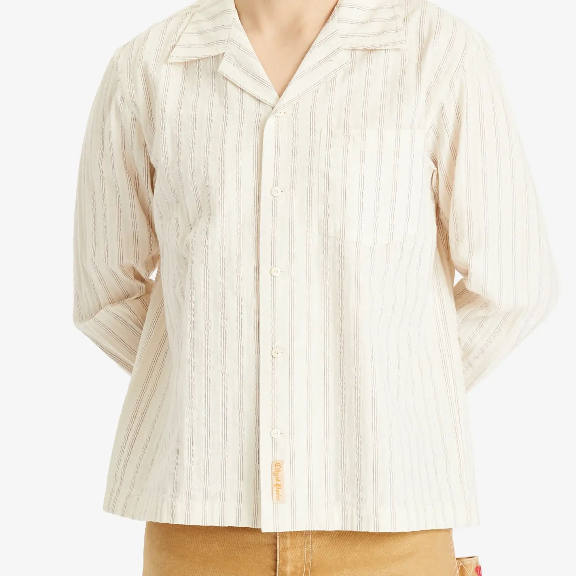 BODE Men's Lavender Sail Shirt White Purple