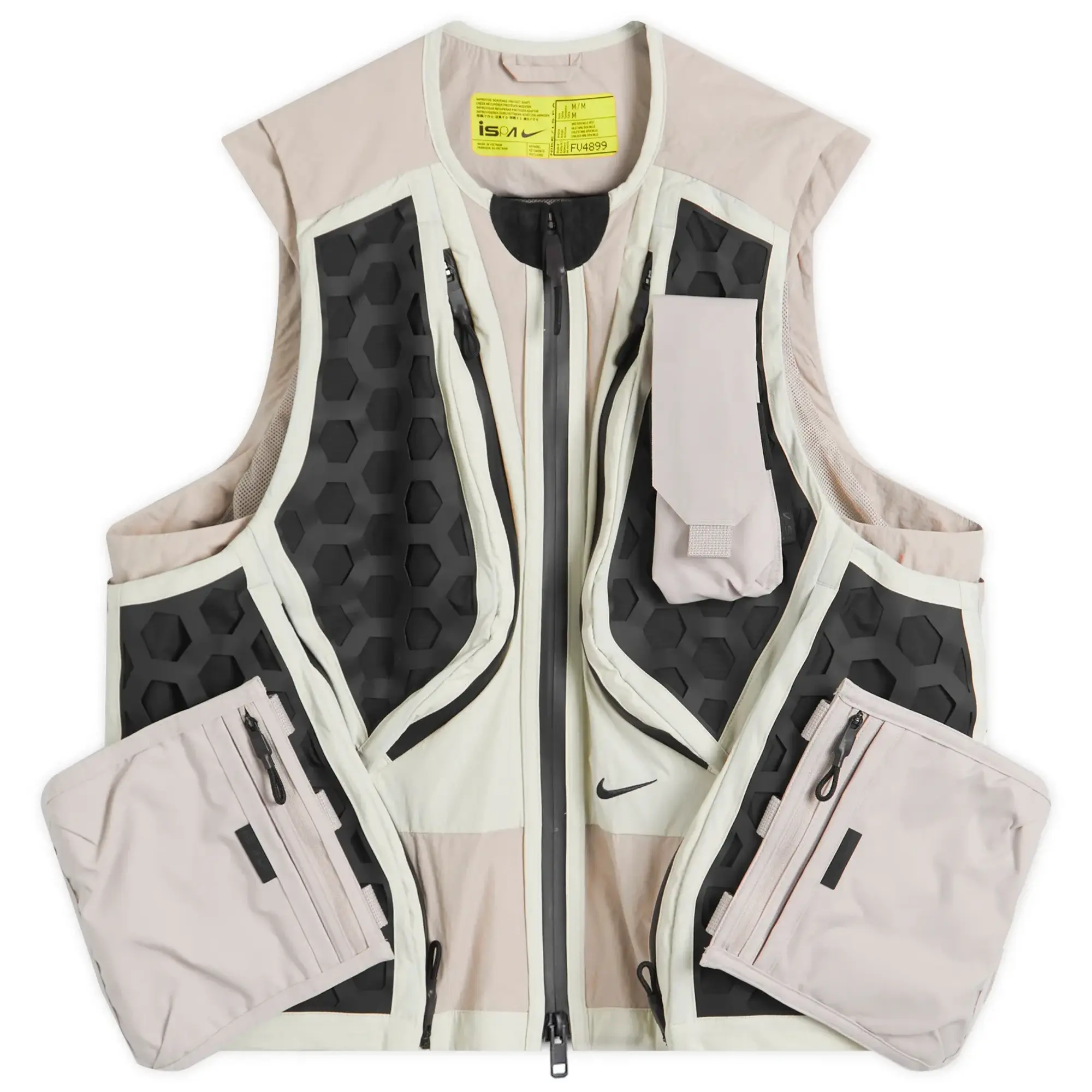 Nike Men's ISPA Modular Pocket Vest Light Bone/Moon Particle/Black