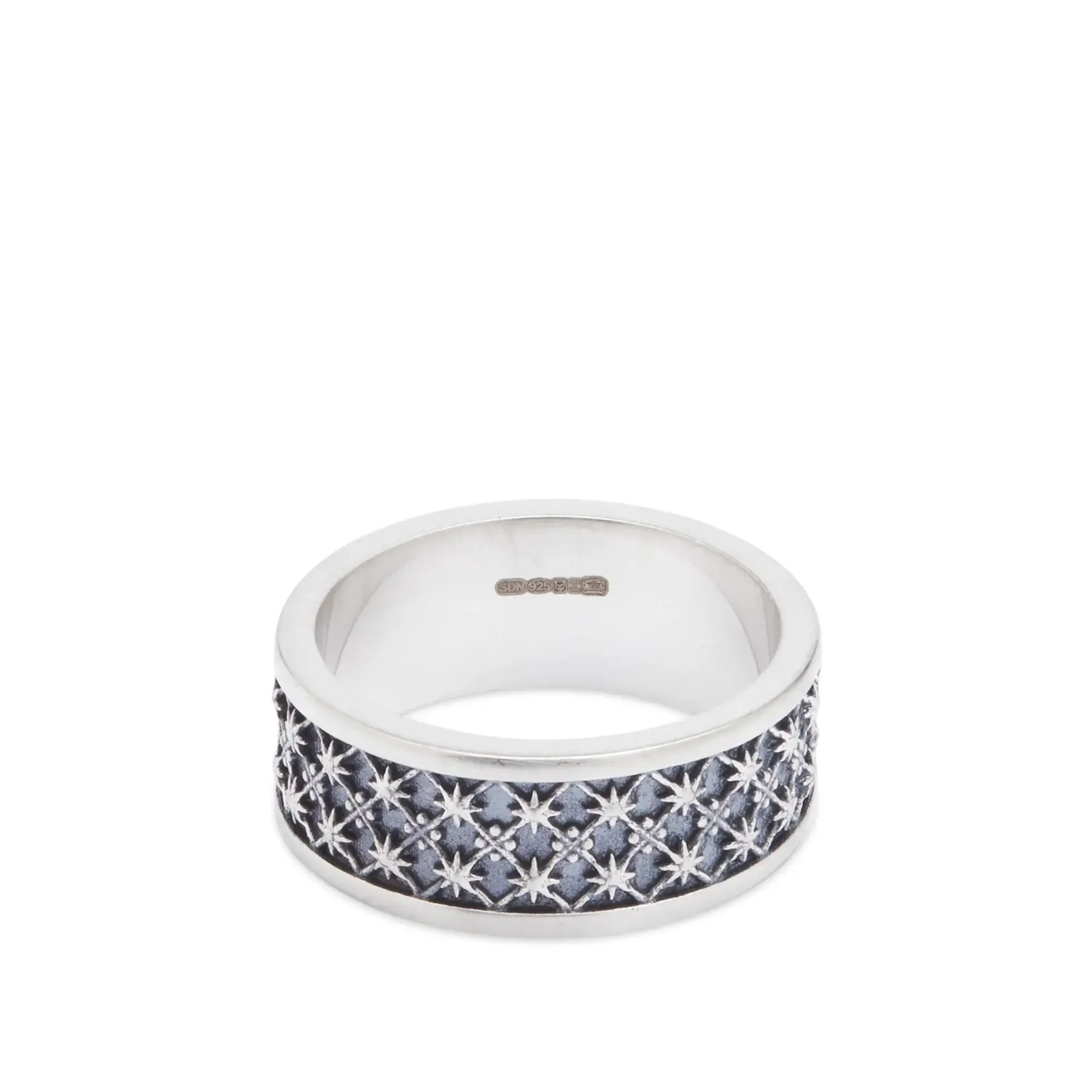 Serge DeNimes Men's Jacquard Ring Sterling Silver
