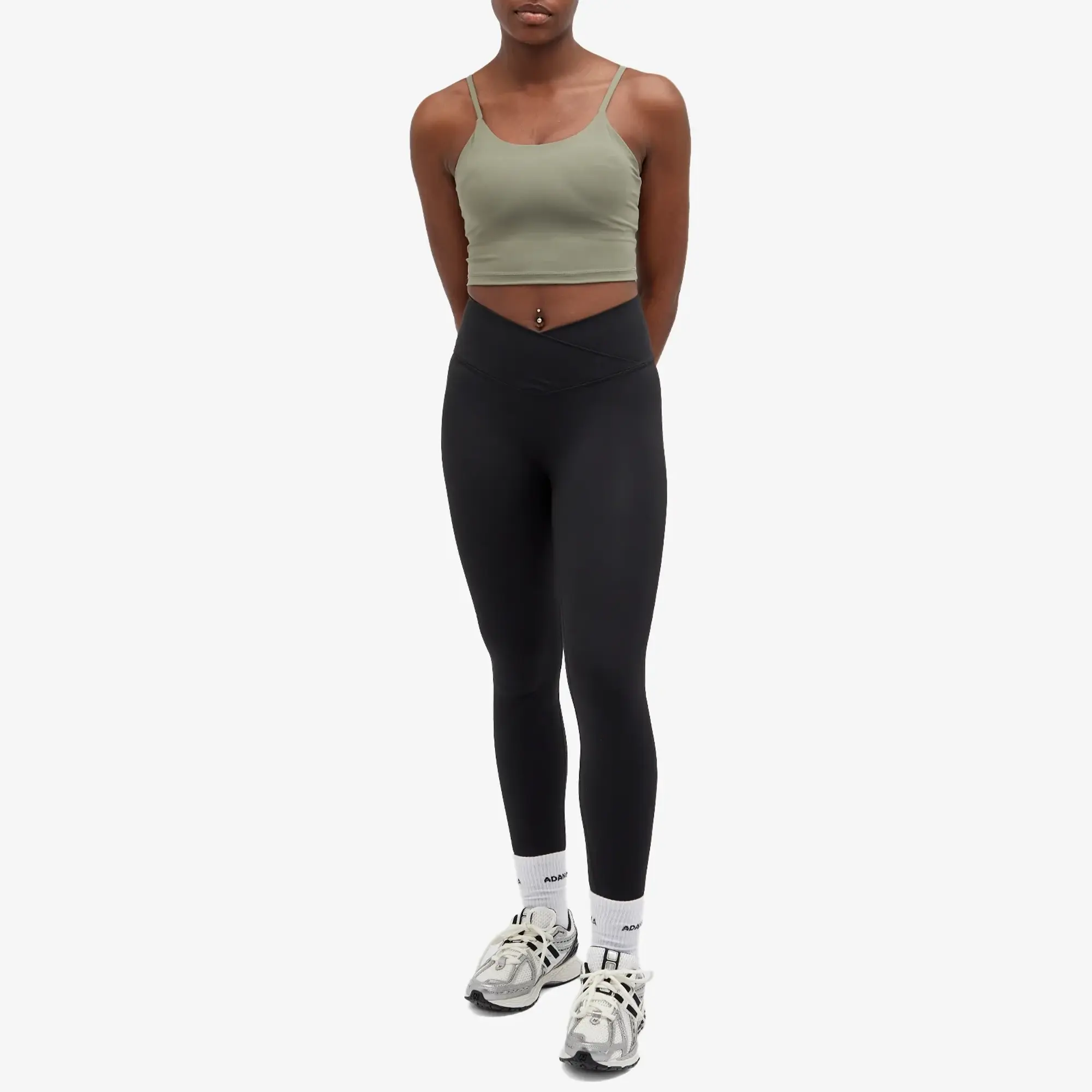 Adanola Women's Ultimate Tank Bra Top Olive Green