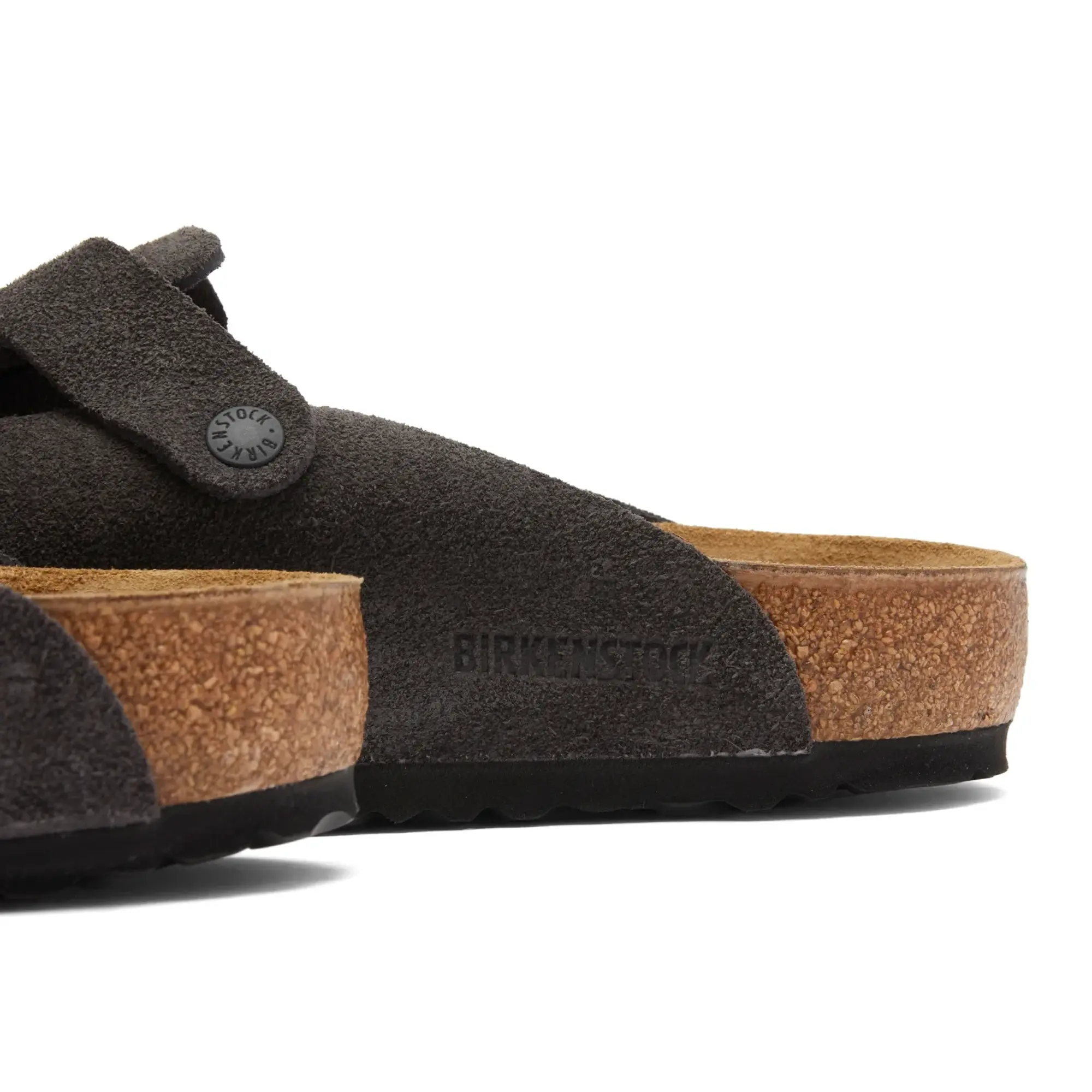 Birkenstock Men's Boston Velvet Grey Suede