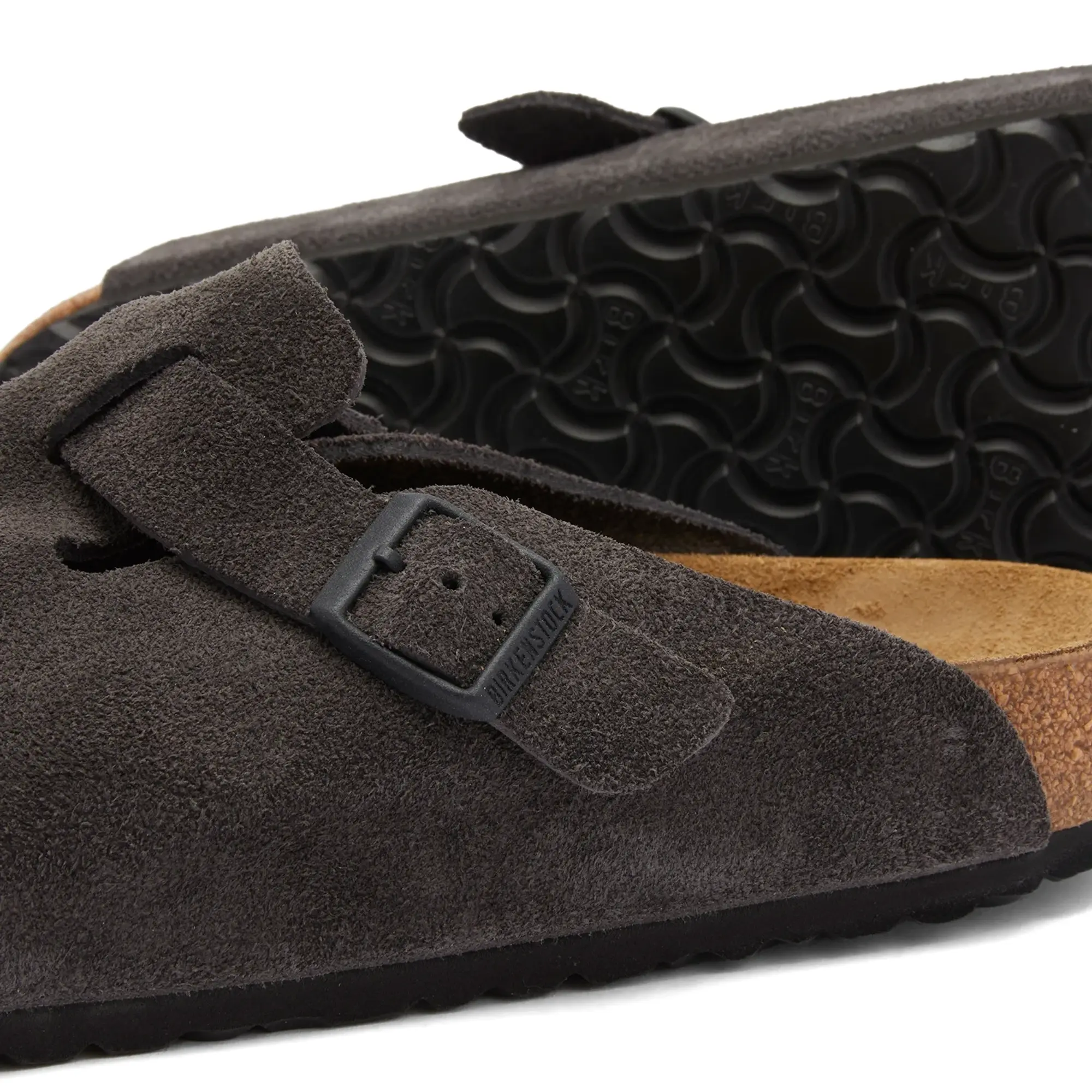 Birkenstock Men's Boston Velvet Grey Suede