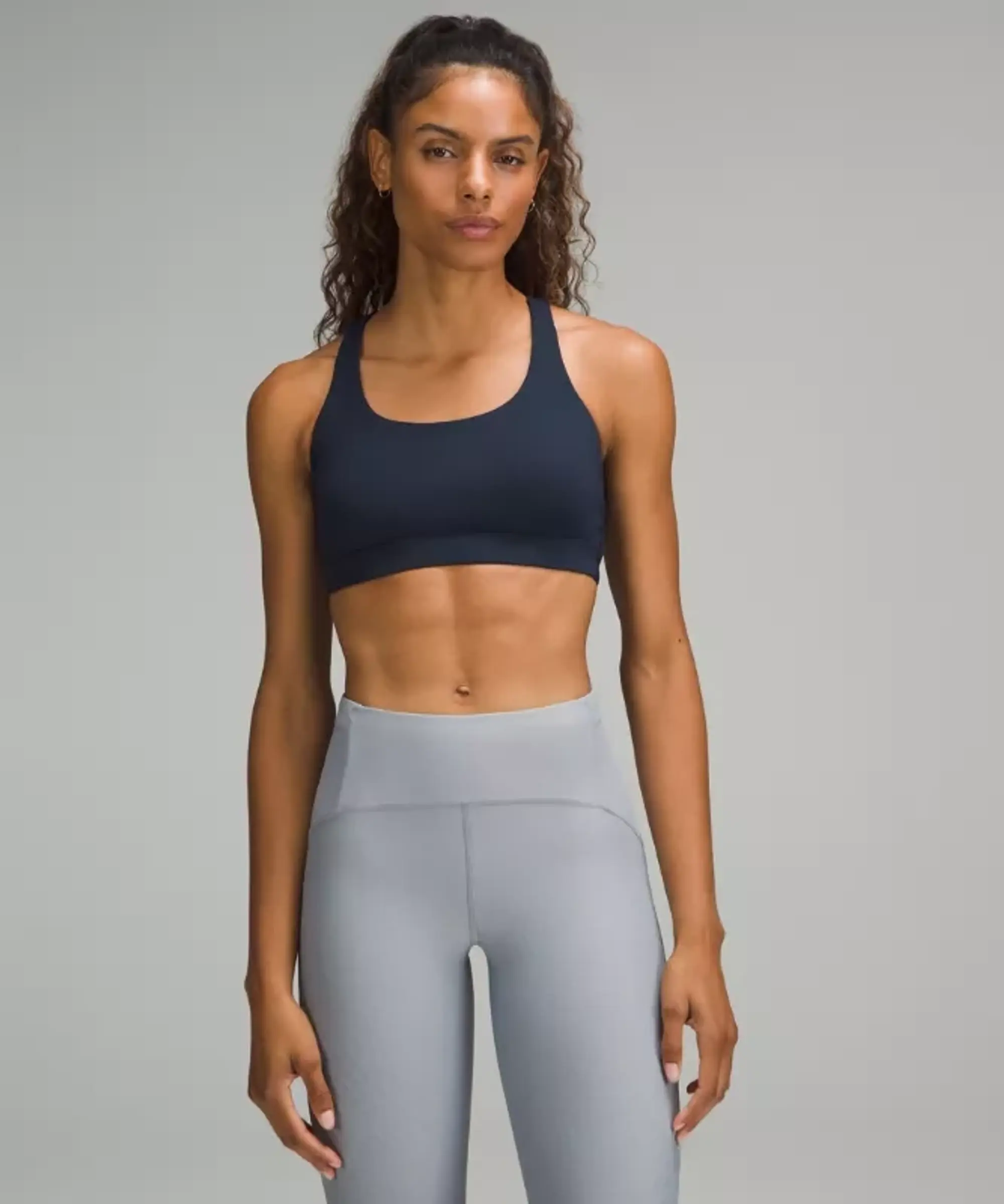 lululemon – Women's Energy Sports Bra Medium Support, B-D Cups – Color Blue – Size 12