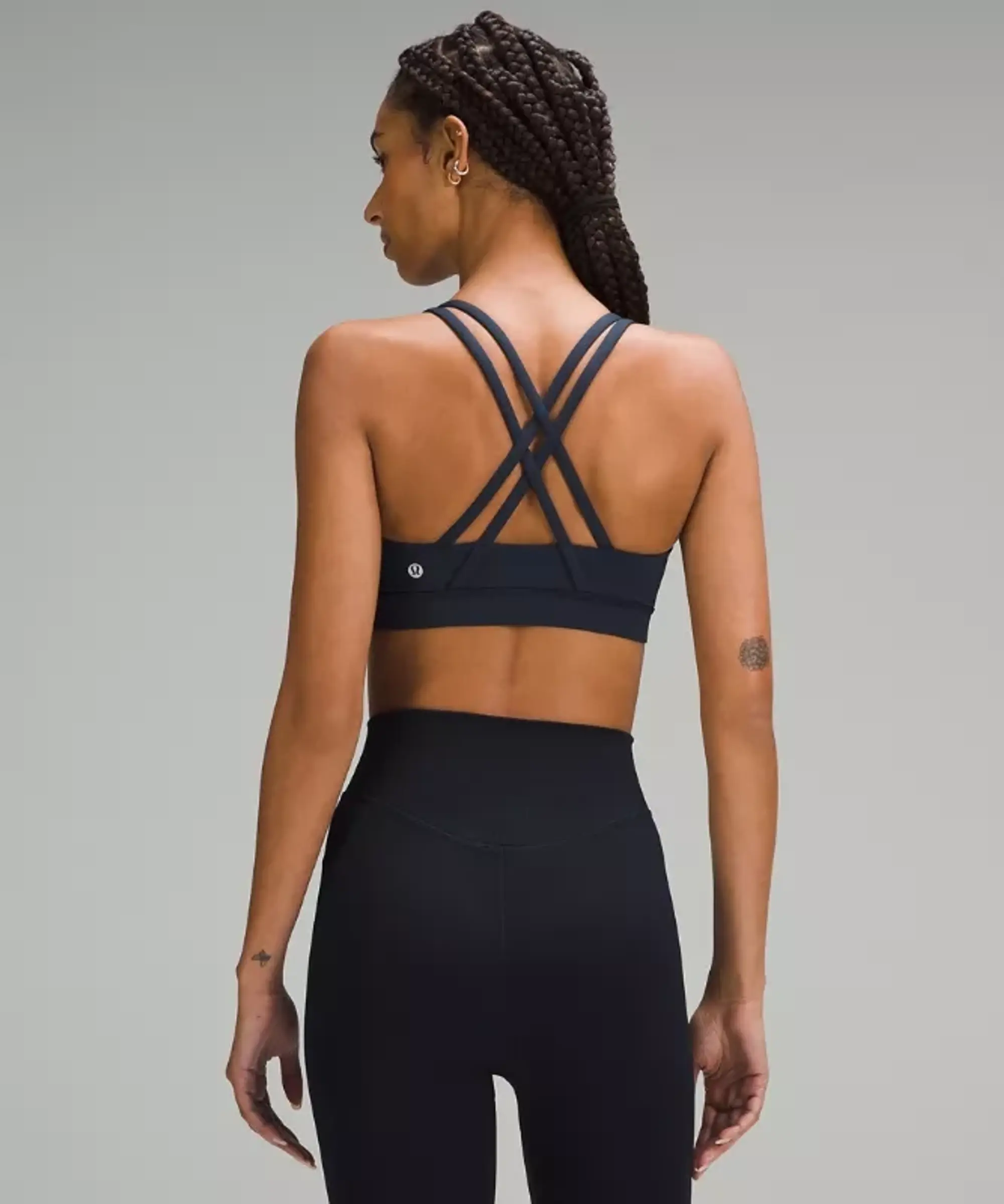 lululemon – Women's Energy Sports Bra Medium Support, B-D Cups – Color Blue – Size 12