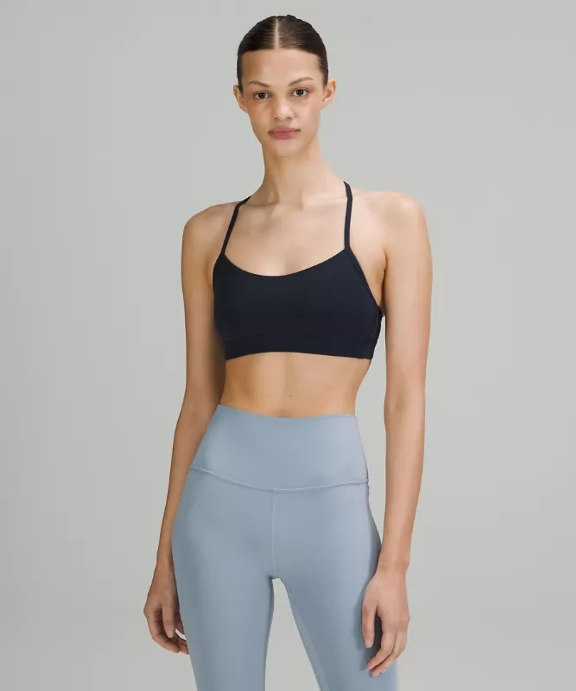 lululemon – Women's Flow Y Sports Bra Nulu Light Support, A-C Cups – Color Blue – Size 10