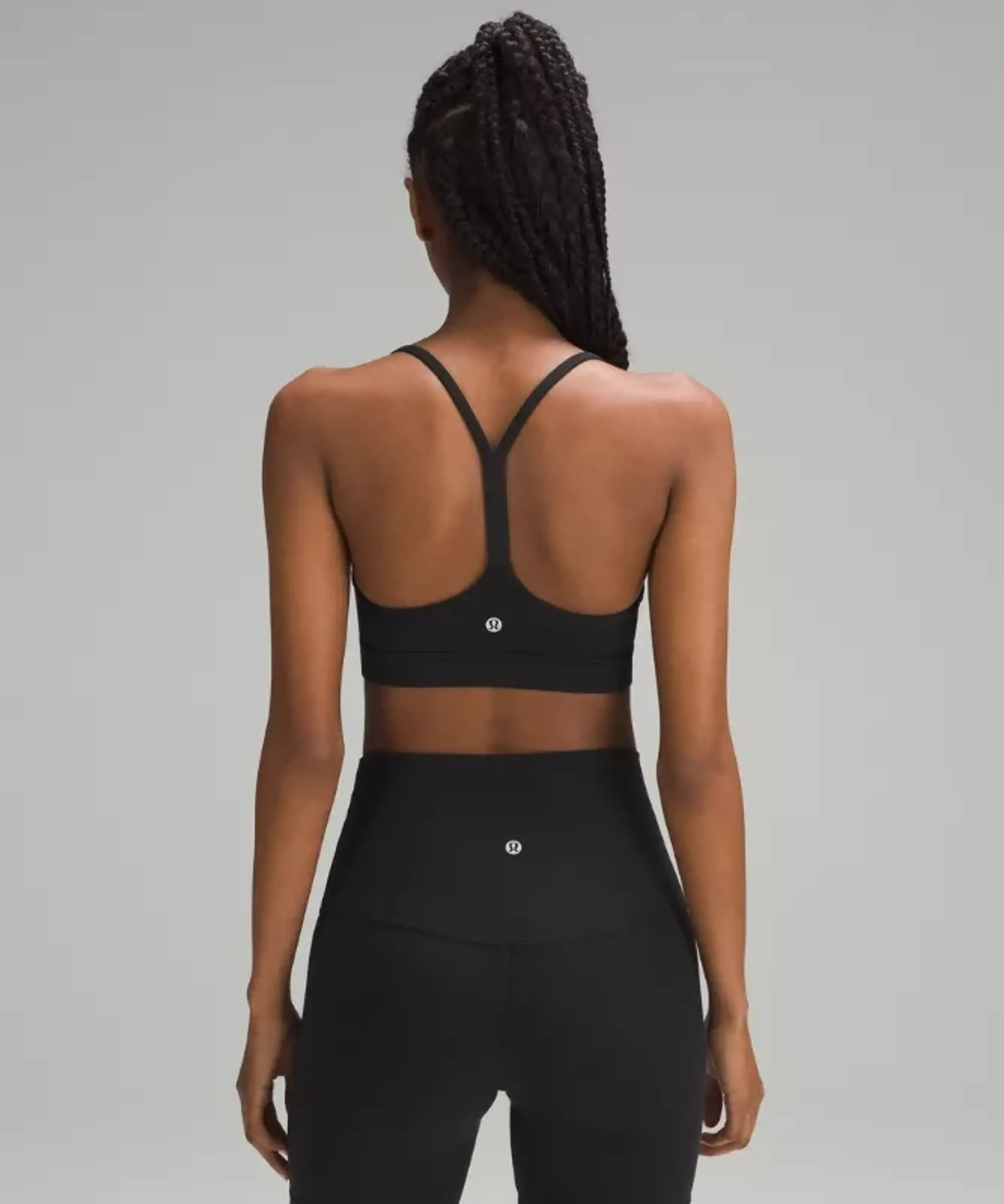 lululemon – Women's Flow Y Sports Bra Nulu Light Support, A-C Cups – Color Black – Size 12