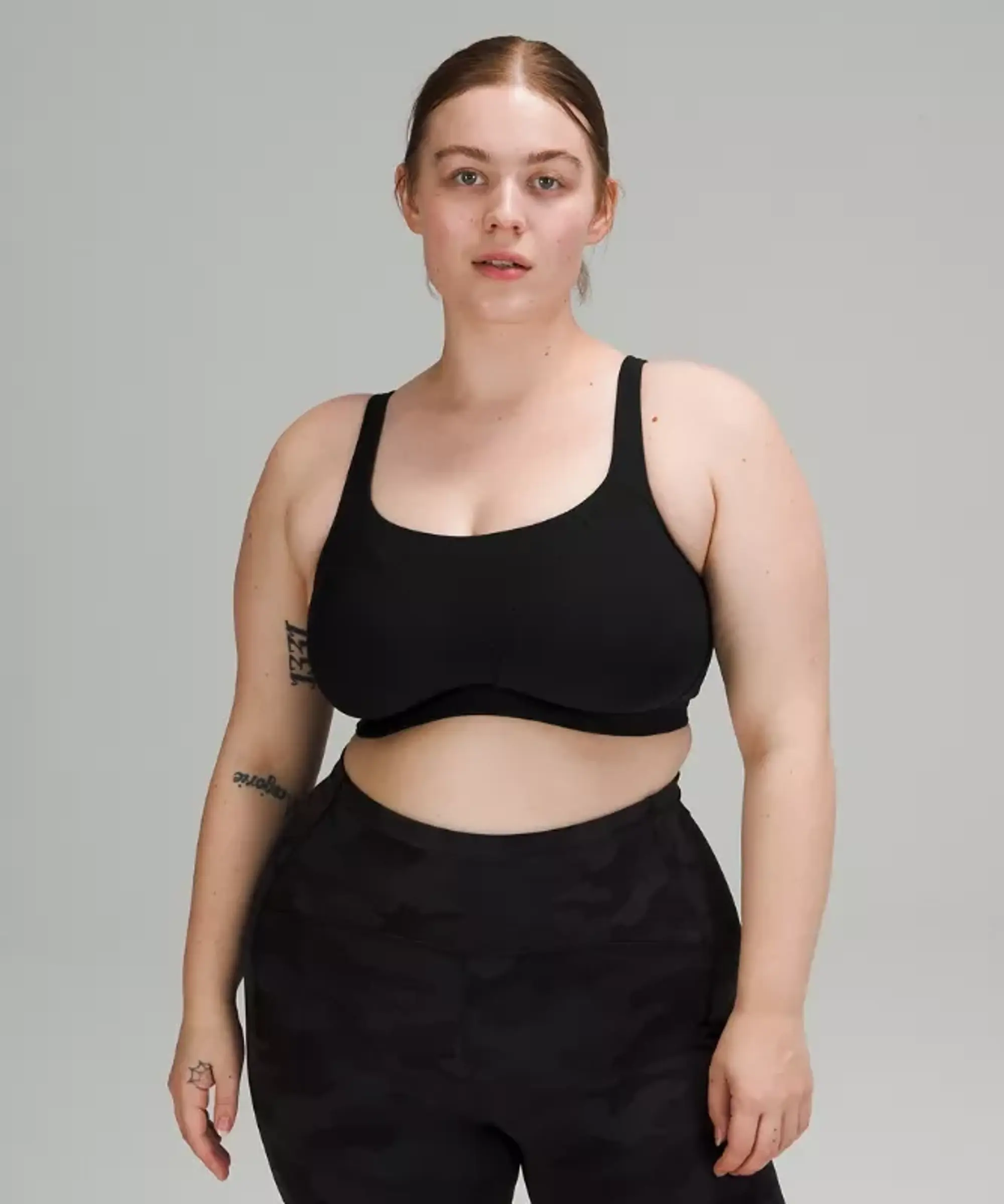 lululemon – Women's Run Times Sports Bra High Support, B-G Cups – Color Black – Size 38D