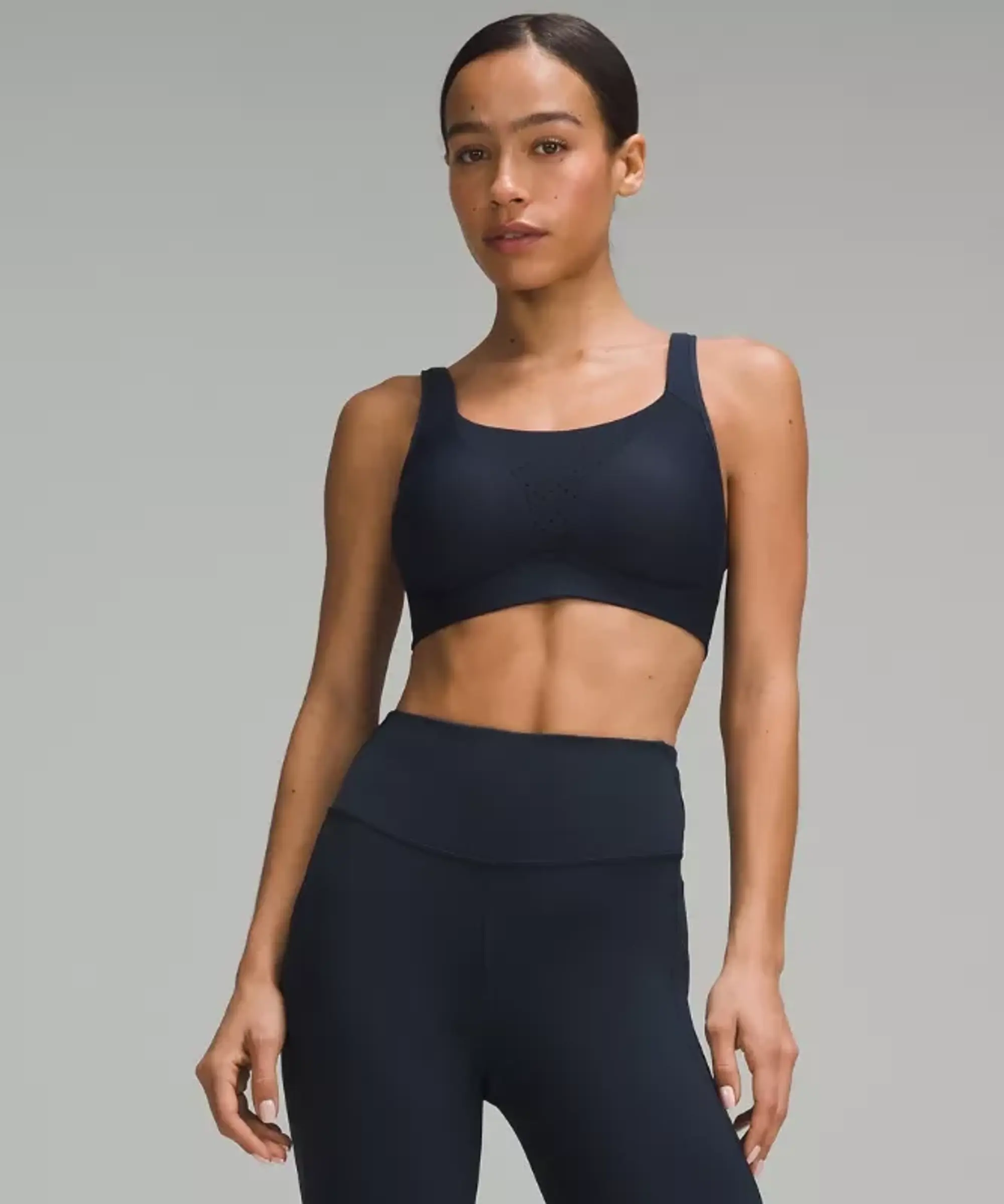 lululemon – Women's Run Times Sports Bra High Support, B-G Cups – Color Blue – Size 32B