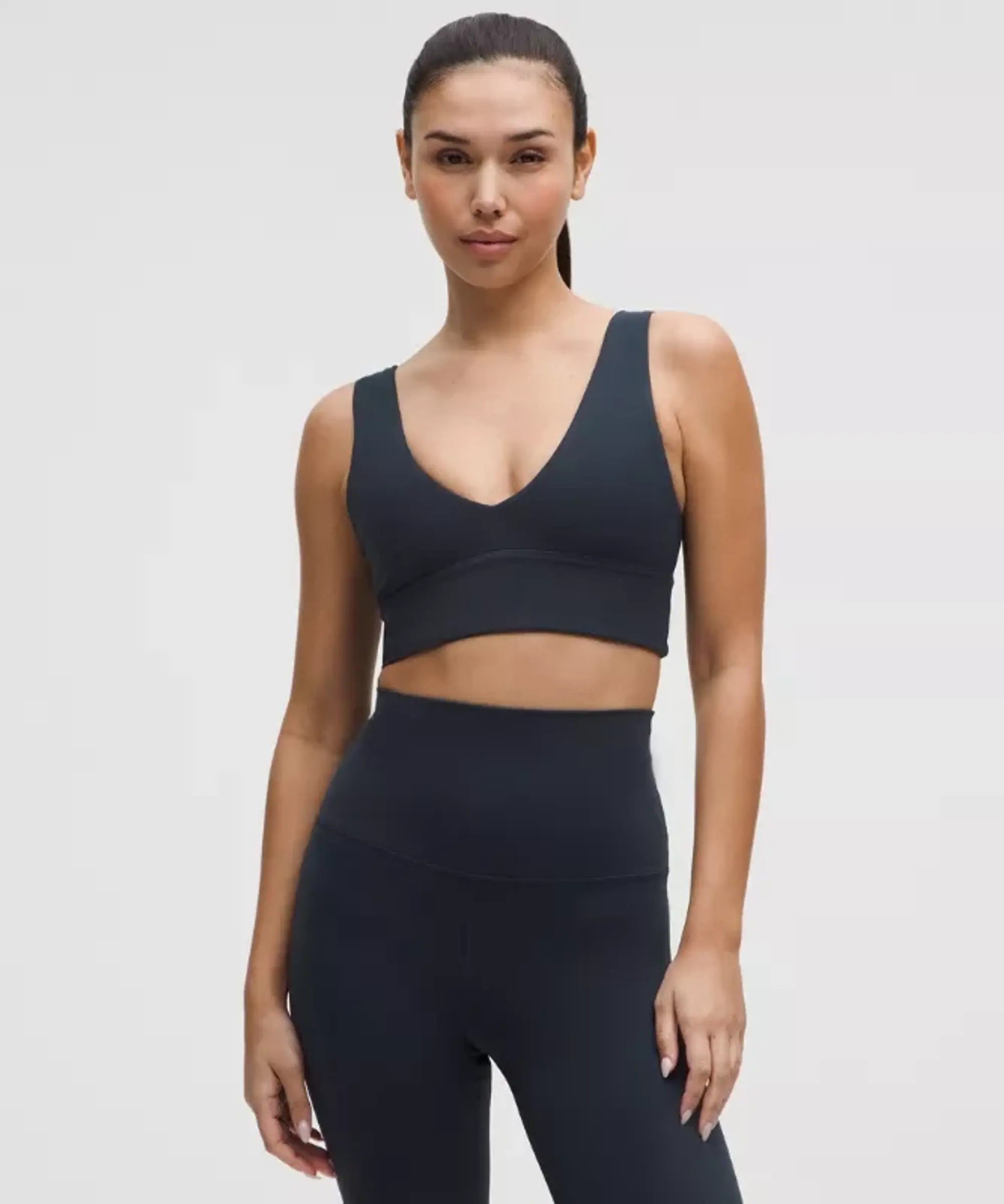 lululemon – Women's Align V-Neck Sports Bra Light Support, A/B Cup – Color Blue – Size 10