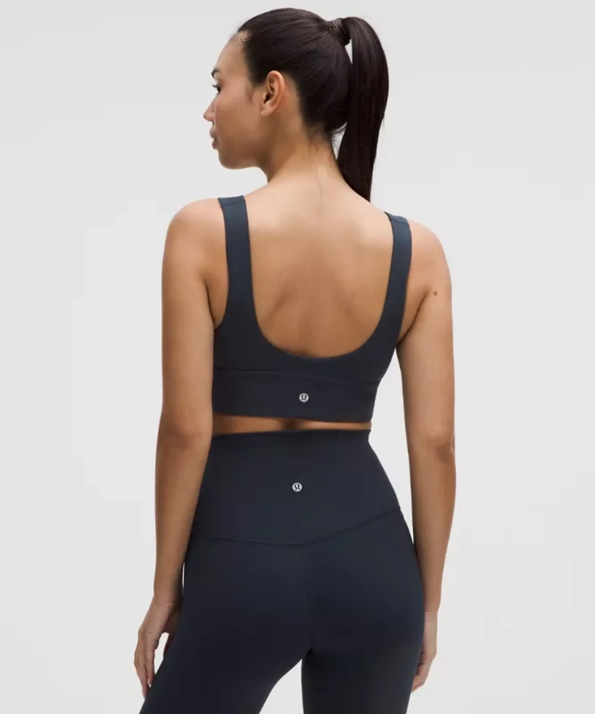 lululemon – Women's Align V-Neck Sports Bra Light Support, A/B Cup – Color Blue – Size 10