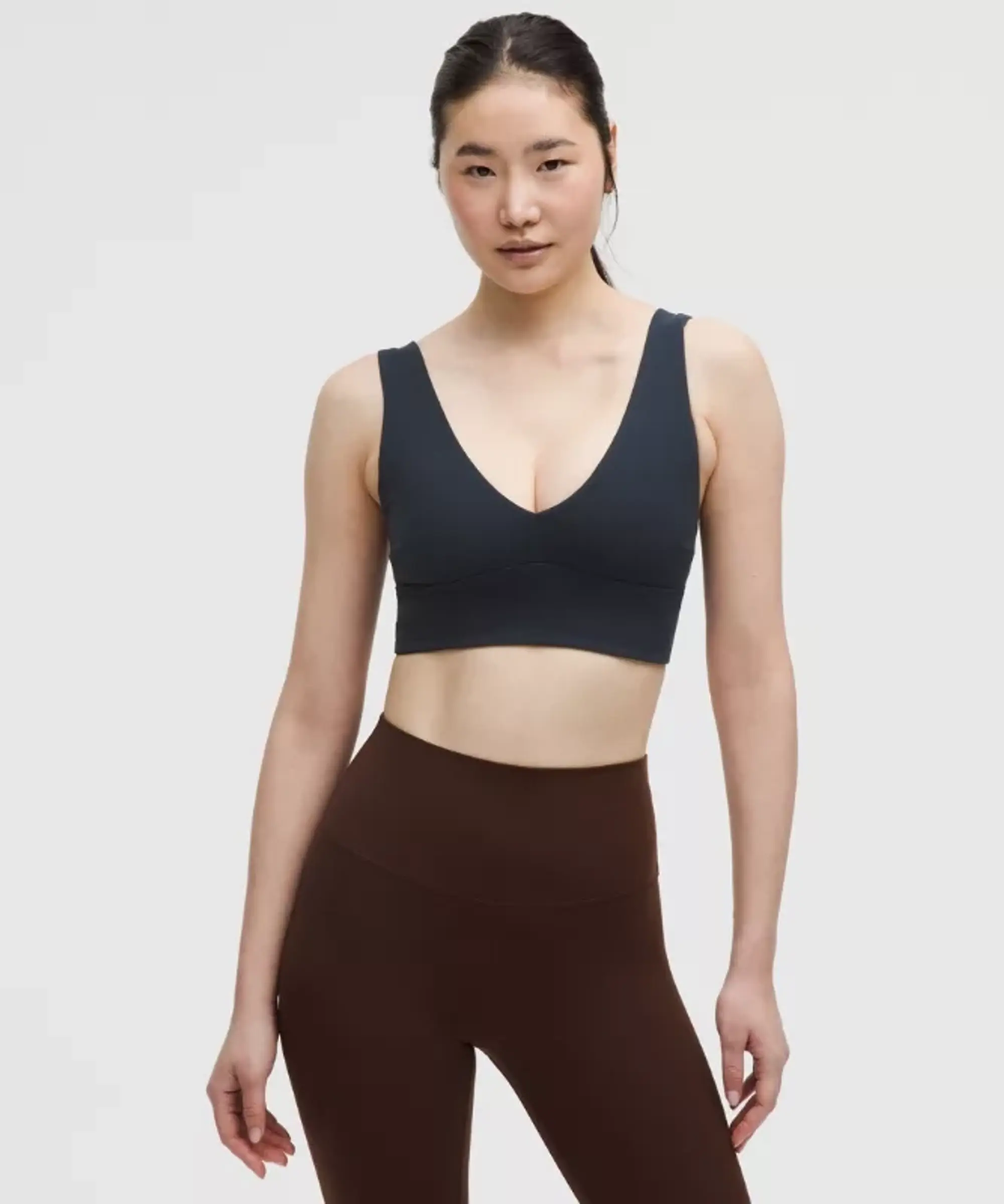 lululemon – Women's Align V-Neck Sports Bra Light Support, C/D Cup – Color Blue – Size 10
