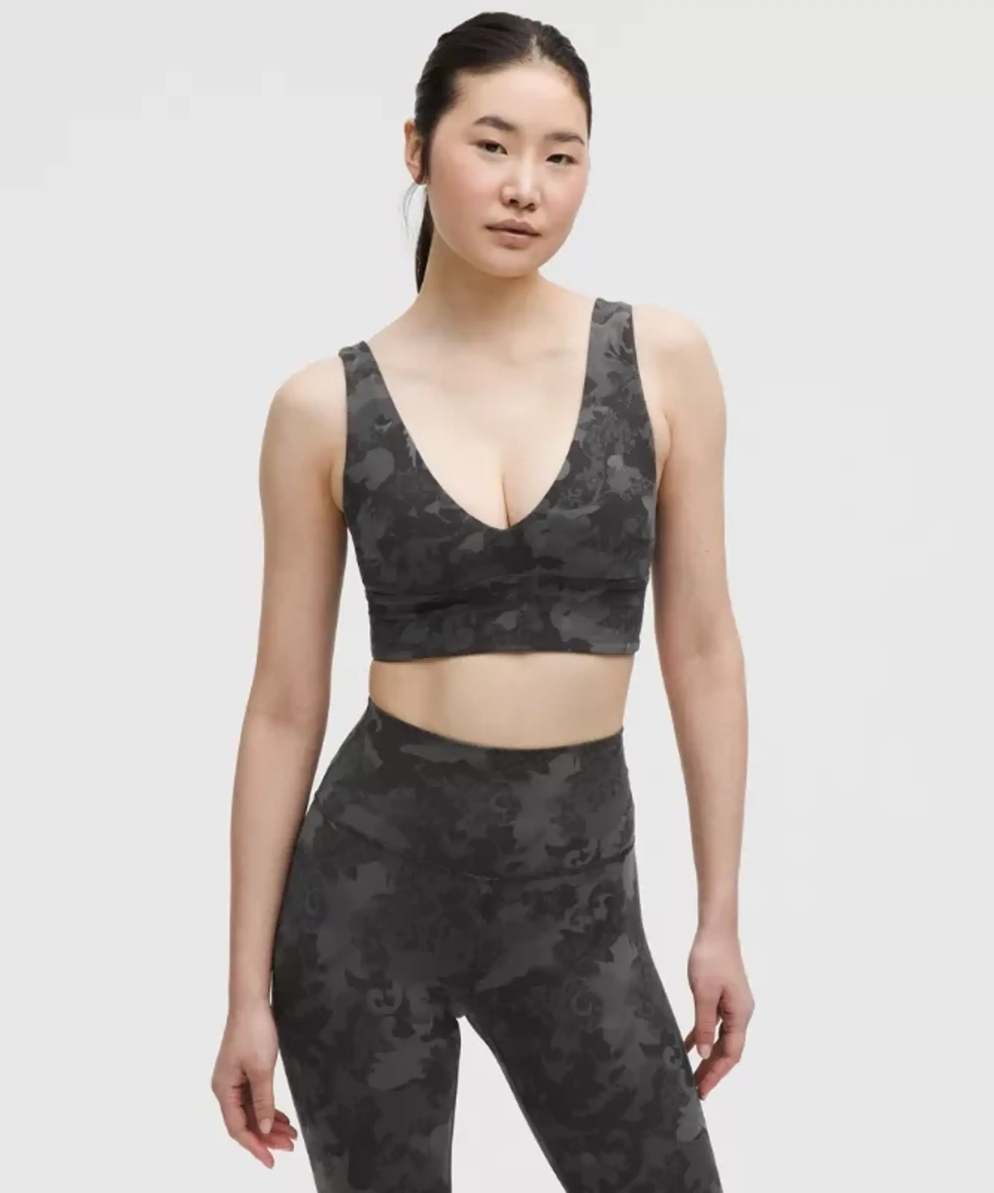 lululemon – Women's Align V-Neck Sports Bra Light Support, C/D Cup – Color Black – Size 10