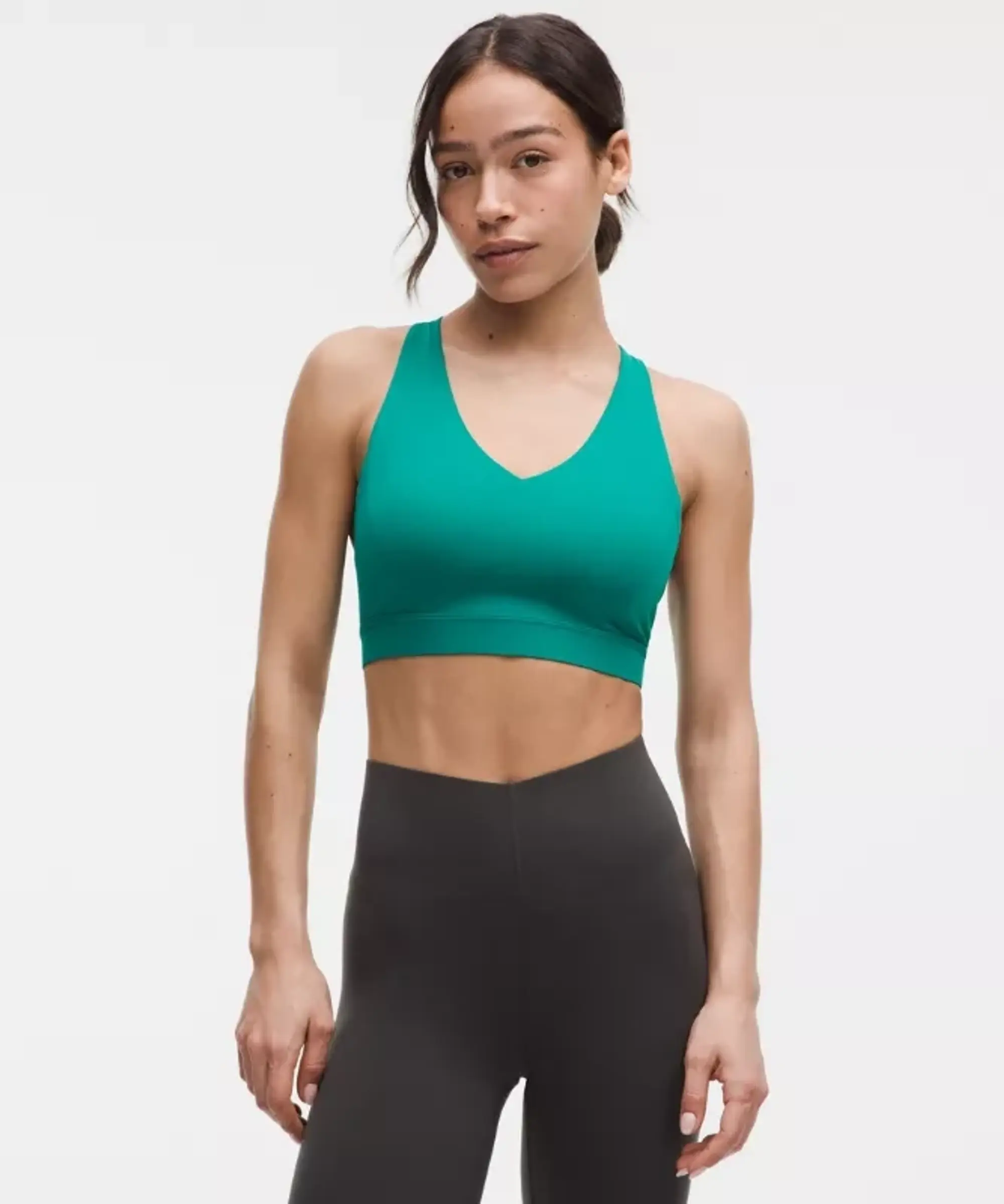 lululemon – Women's Envital Sports Bra Medium Support, D/DD Cup – Color Green – Size 8