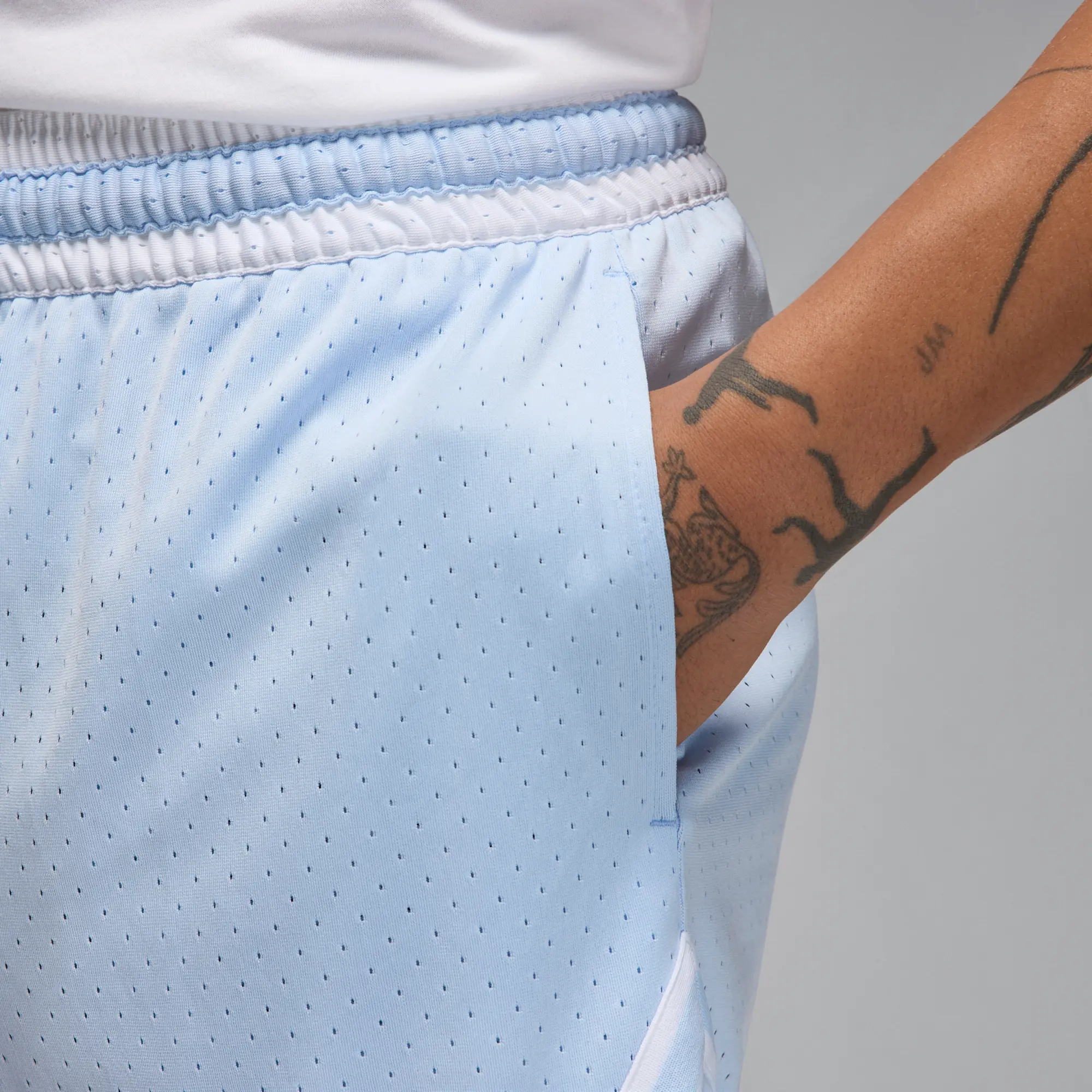 Nike Jordan Sport Men's Dri-FIT Mesh Diamond Shorts - Blue - Polyester
