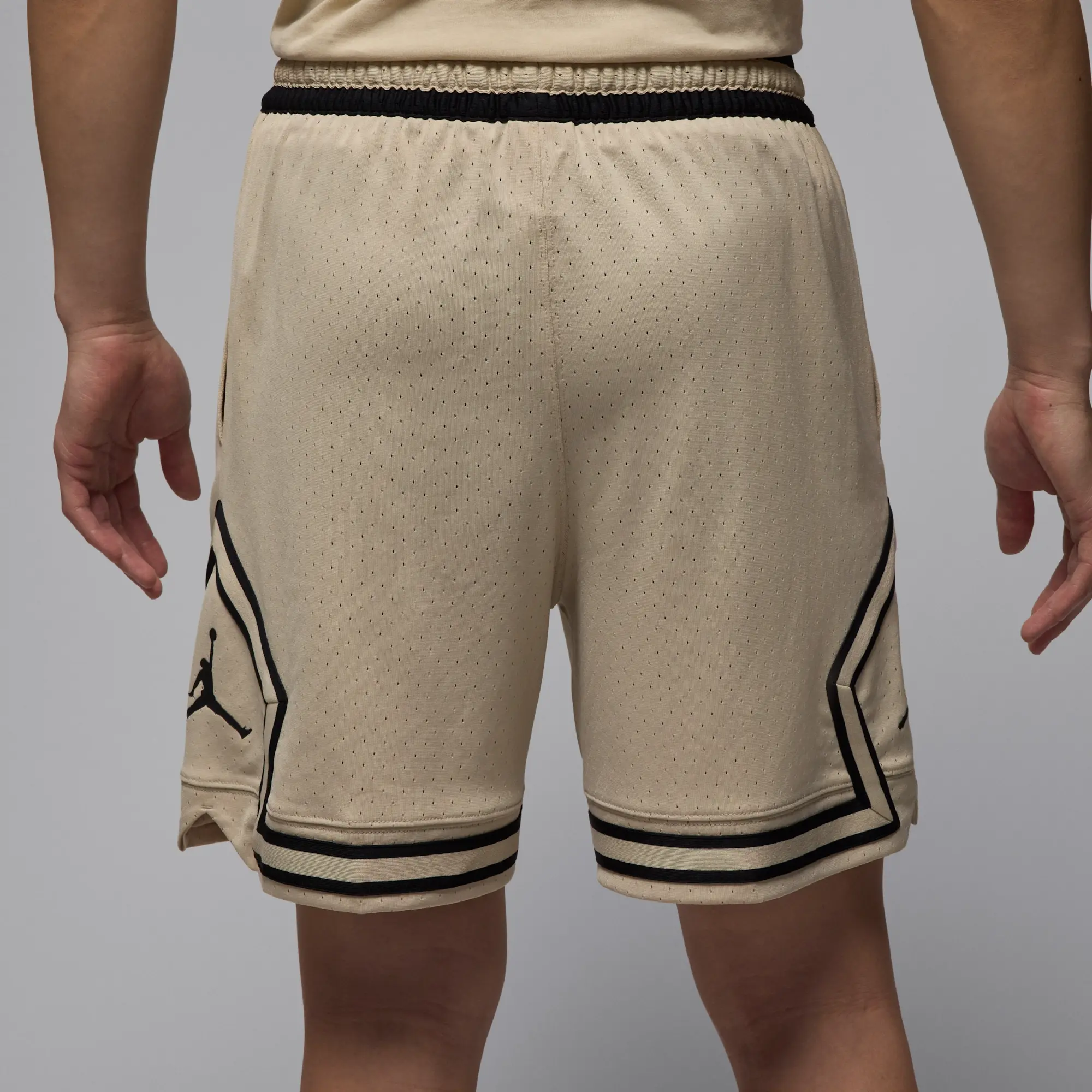 Nike Jordan Sport Men's Dri-FIT Mesh Diamond Shorts - Brown - Polyester