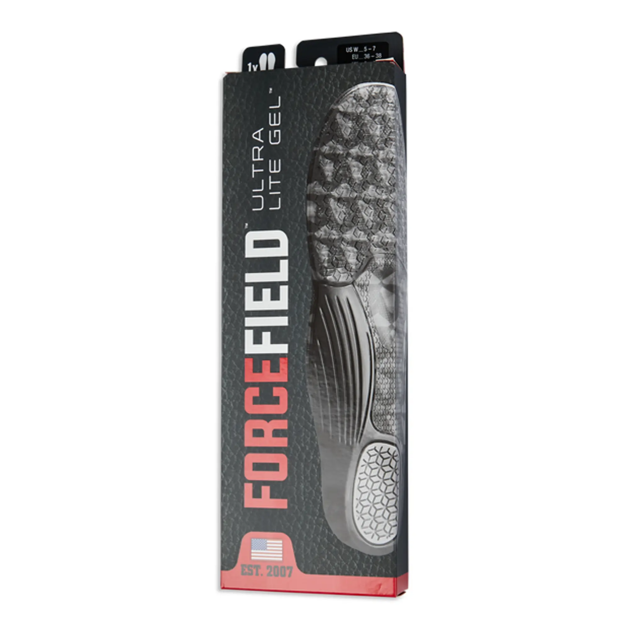 Forcefield Ultra Lite Gel Unisex Insoles - Black