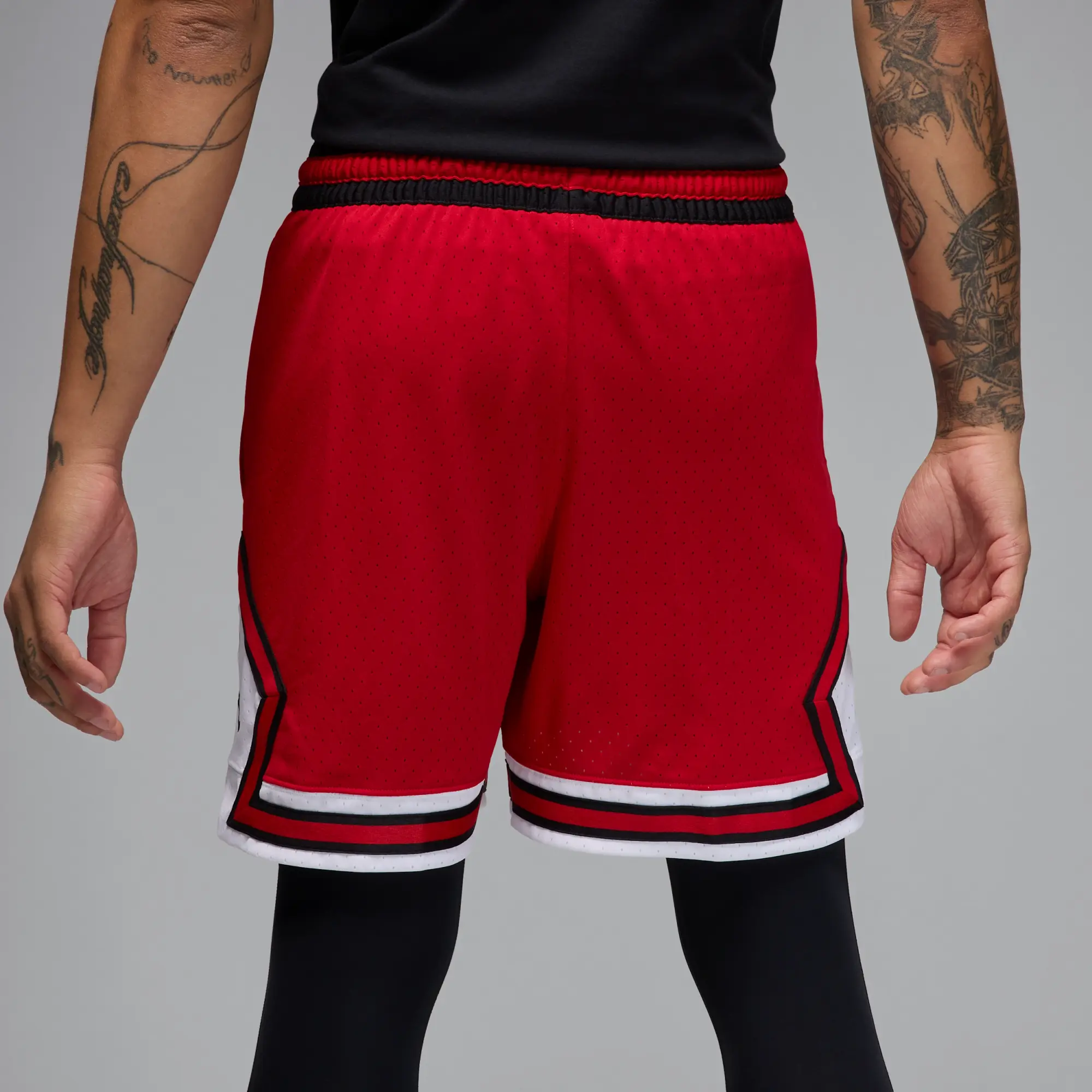 Nike Jordan Sport Men's Dri-FIT Mesh Diamond Shorts - Red - Polyester