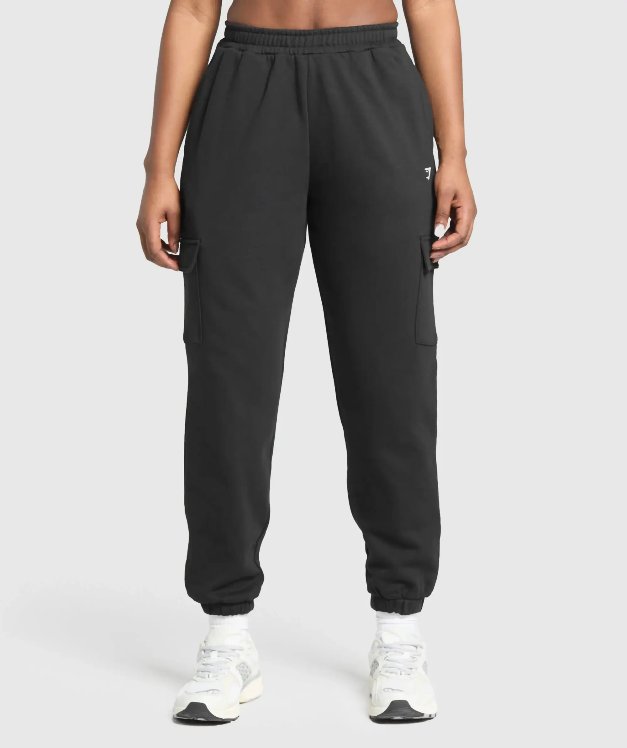  Fleece Cargo Joggers - Black