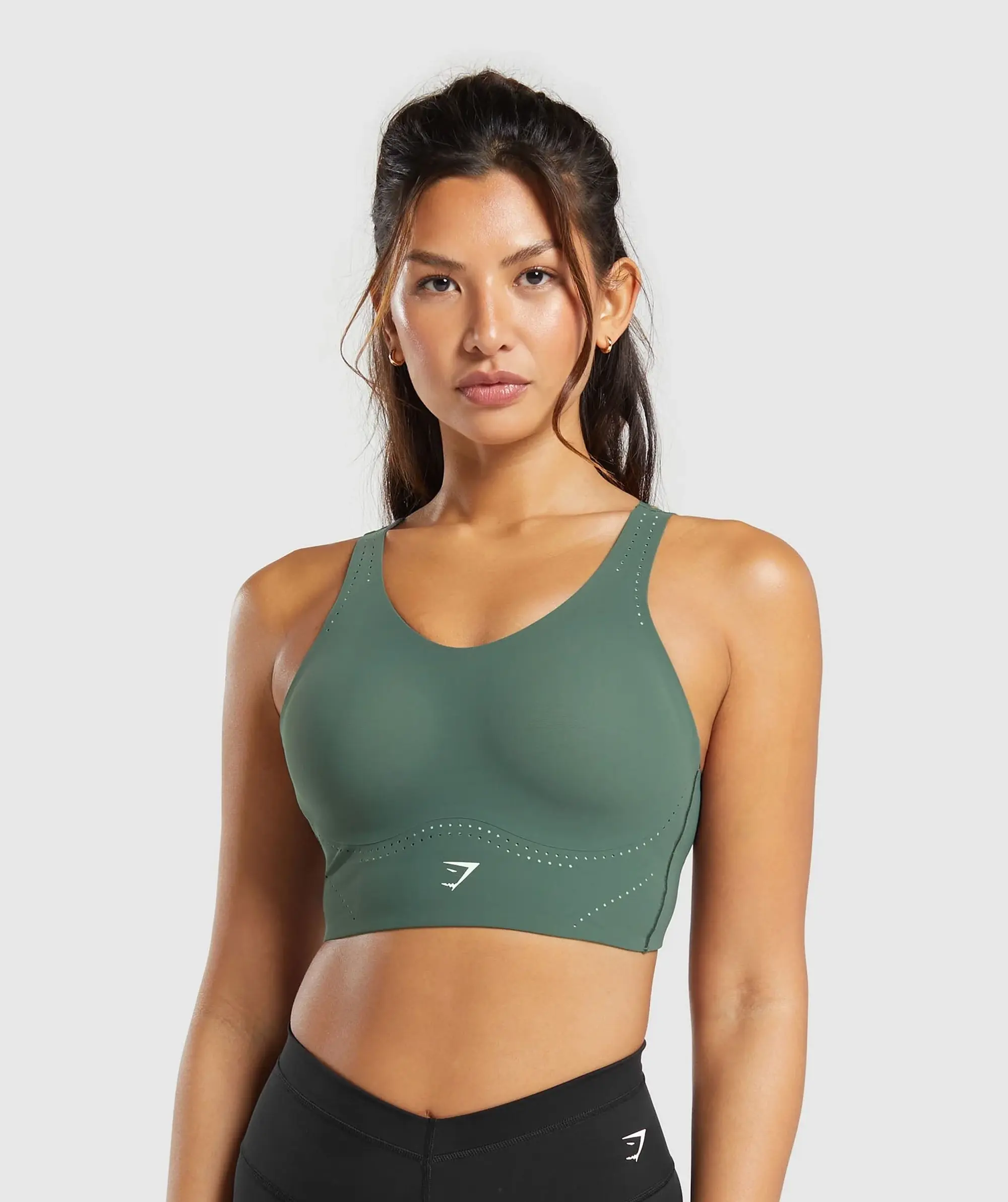 Longline Crossback Sports Bra - Slate Teal