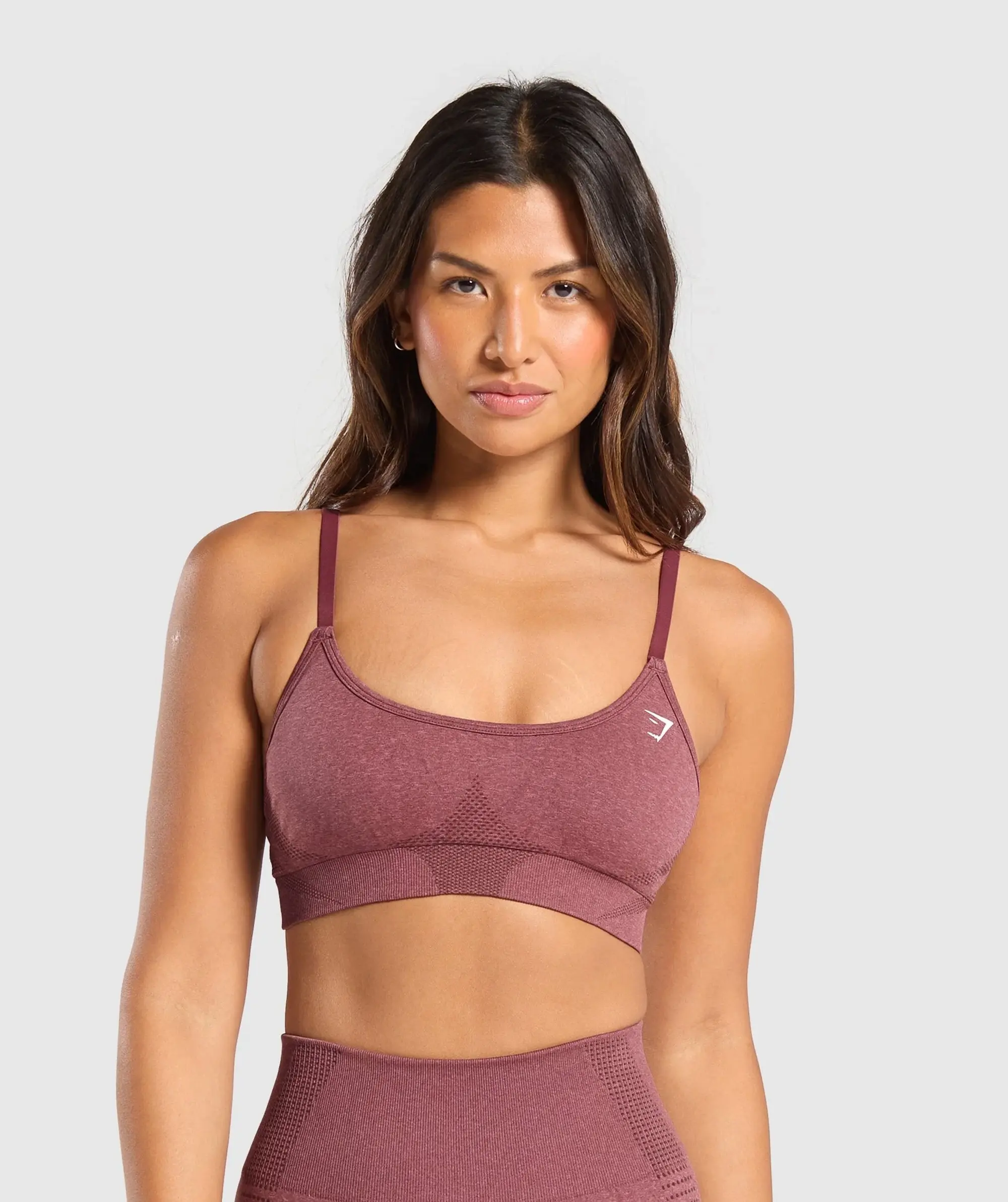  Vital Seamless Sports Bra - Burgundy Pink /Marl