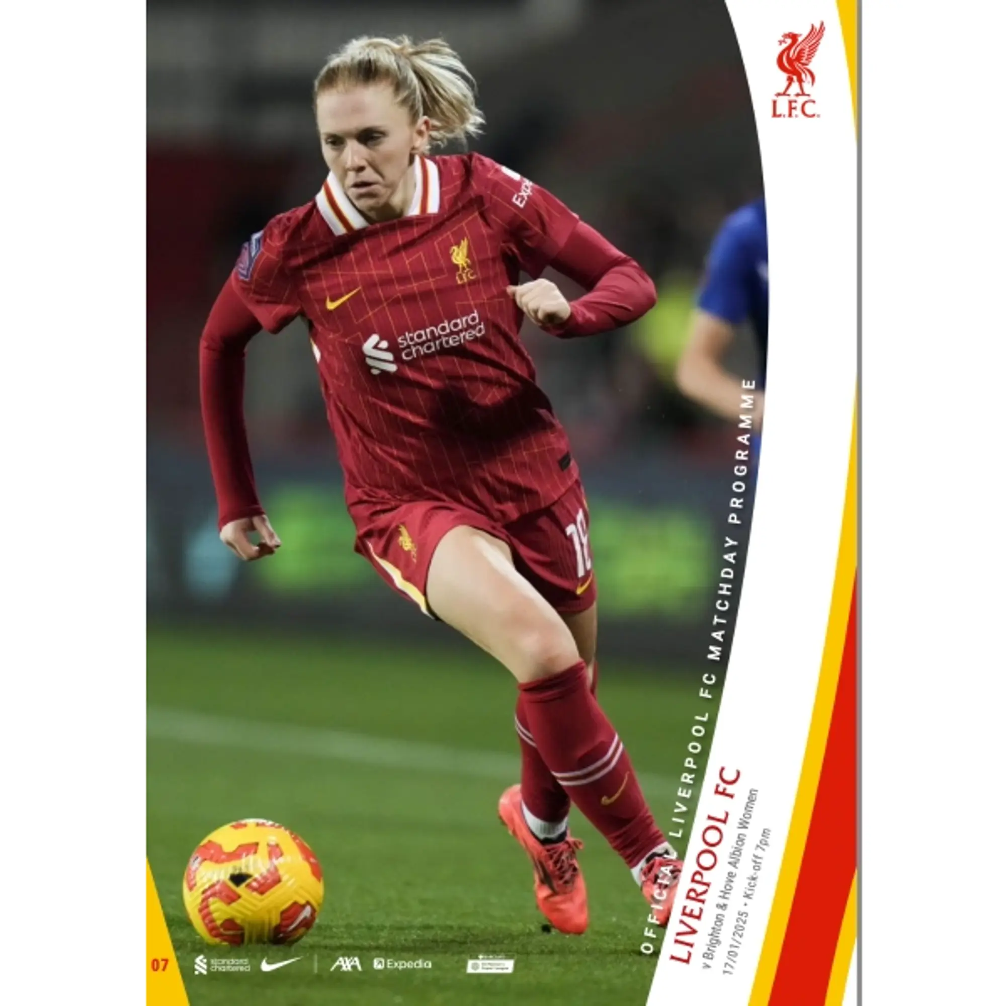 WSL Matchday Programme 7 - LFC W VS Brighton W - 17.01.2025