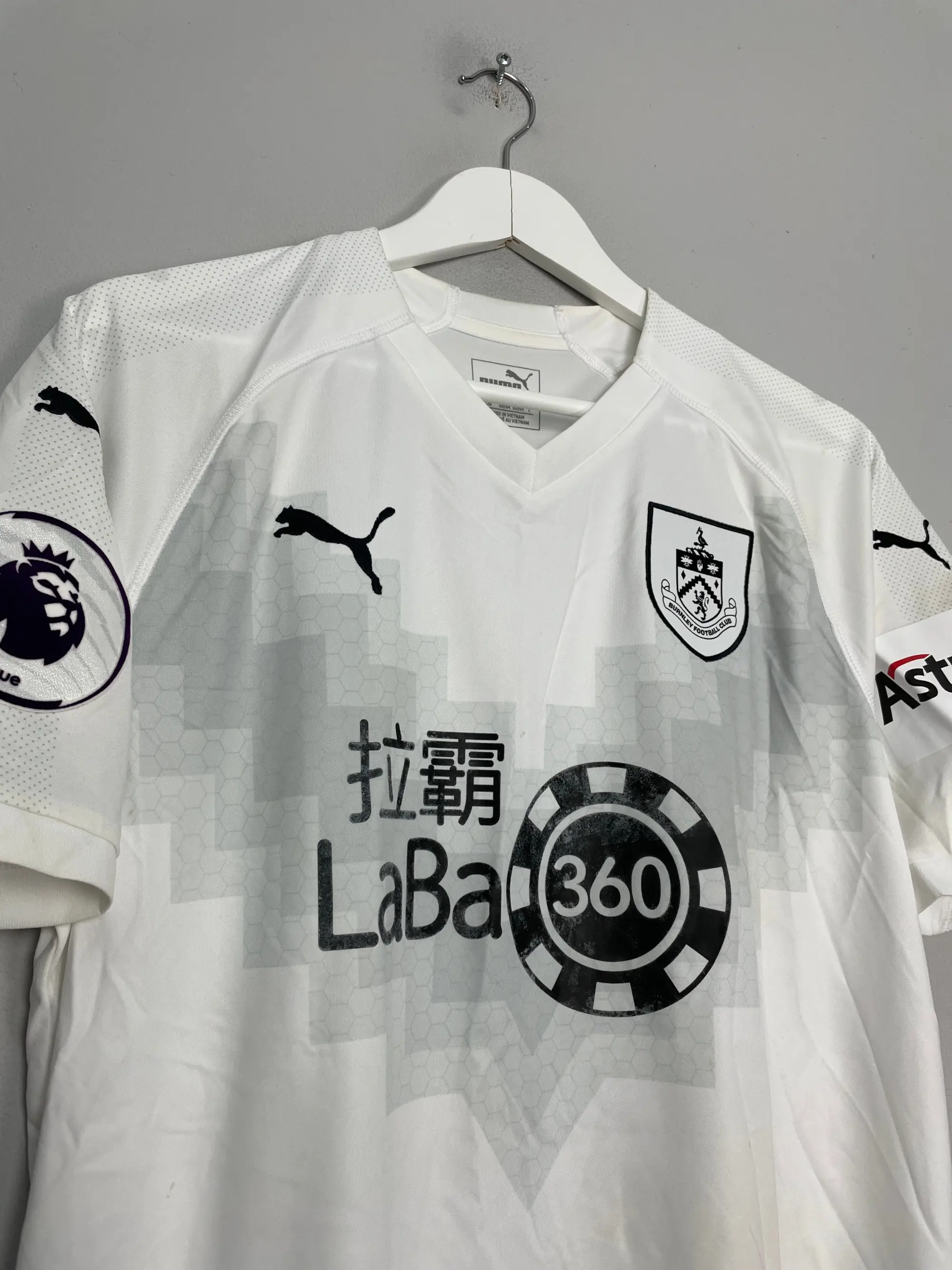 2018/19 BURNLEY TARKOWSKI #5 *MATCH WORN* AWAY SHIRT (L) PUMA