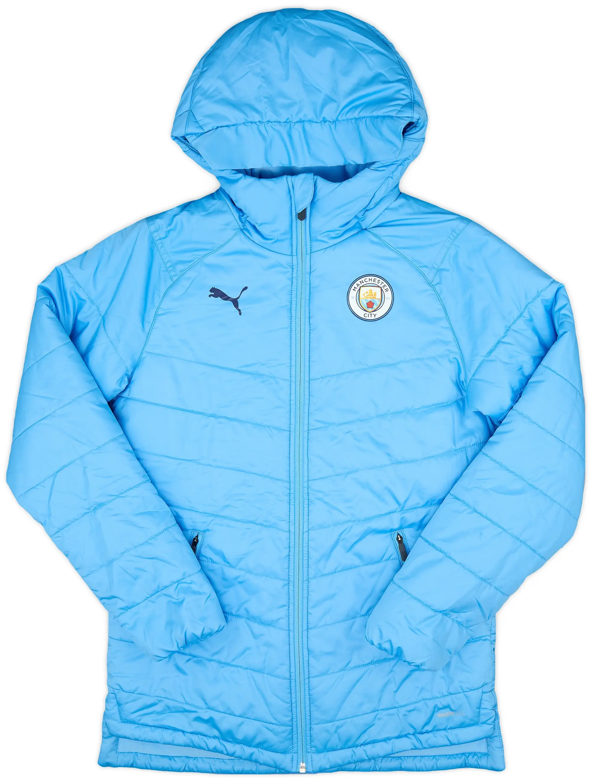 2019-20 Manchester City Puma Hooded Padded Bench Coat - 9/10 - (XS)