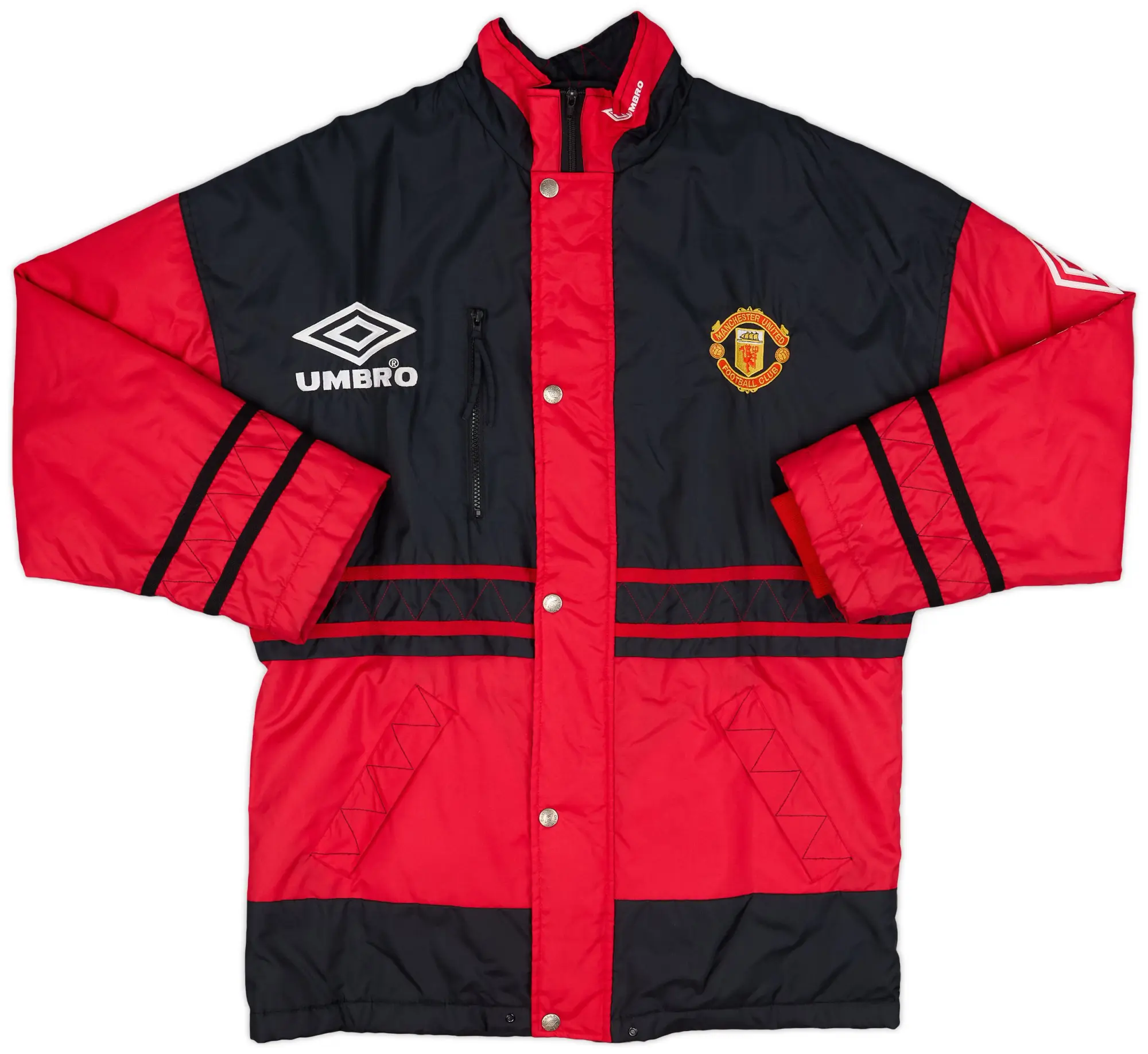 1996-97 Manchester United Umbro Padded Bench Coat - 9/10 - (S)