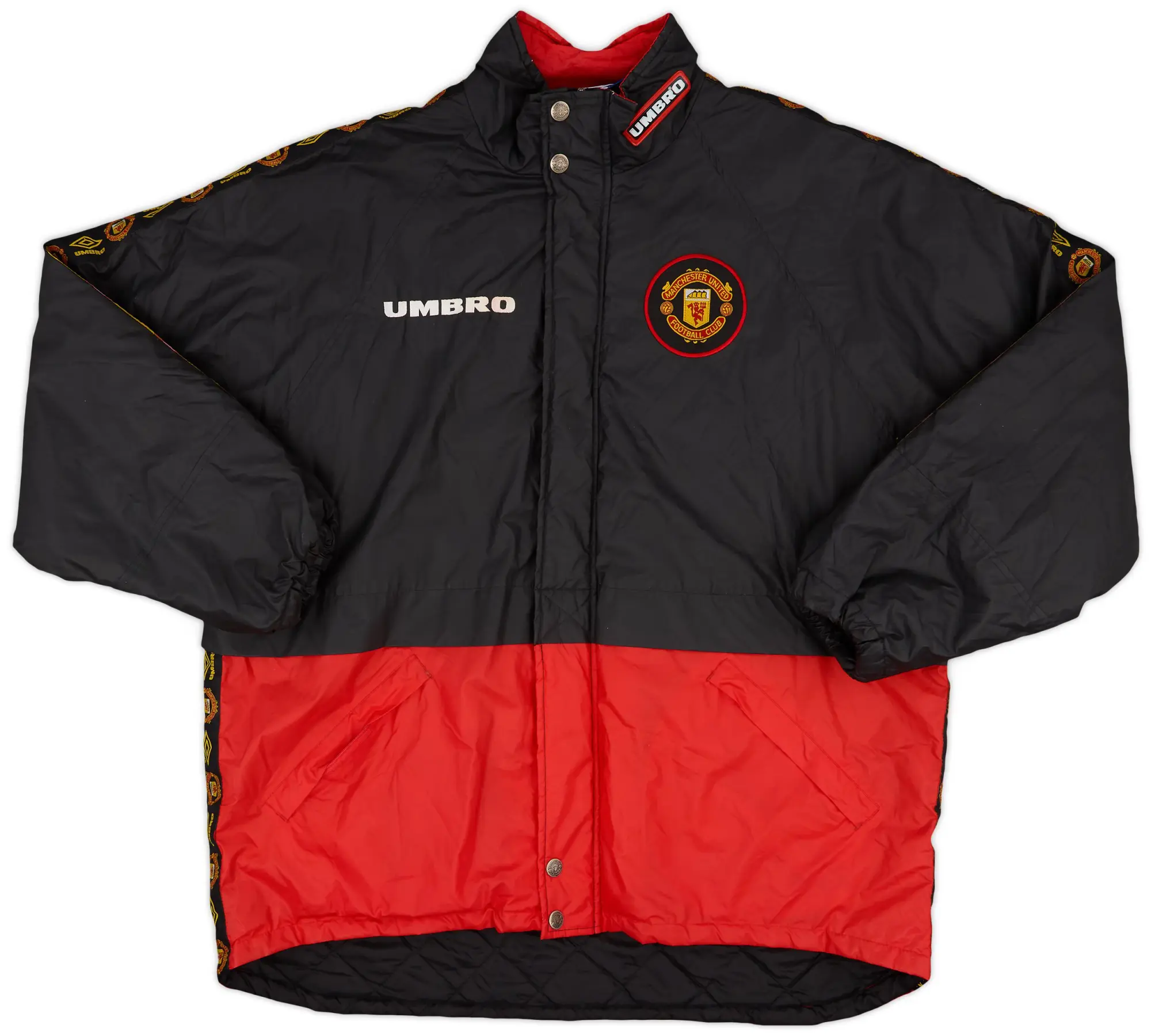 1996-97 Manchester United Umbro Padded Bench Coat - 9/10 - (XL)